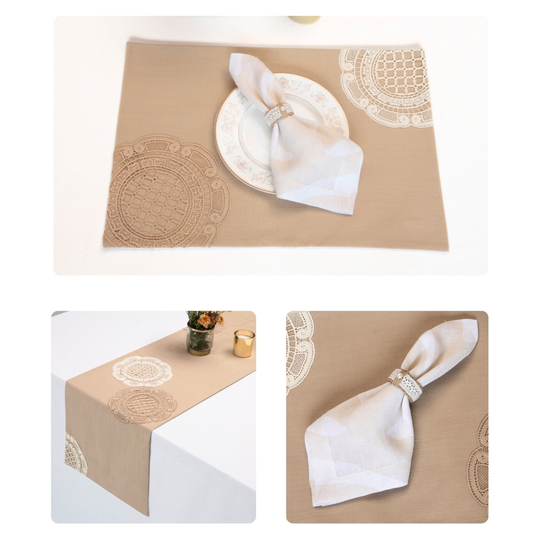 Beige Dolly Table Linen Set