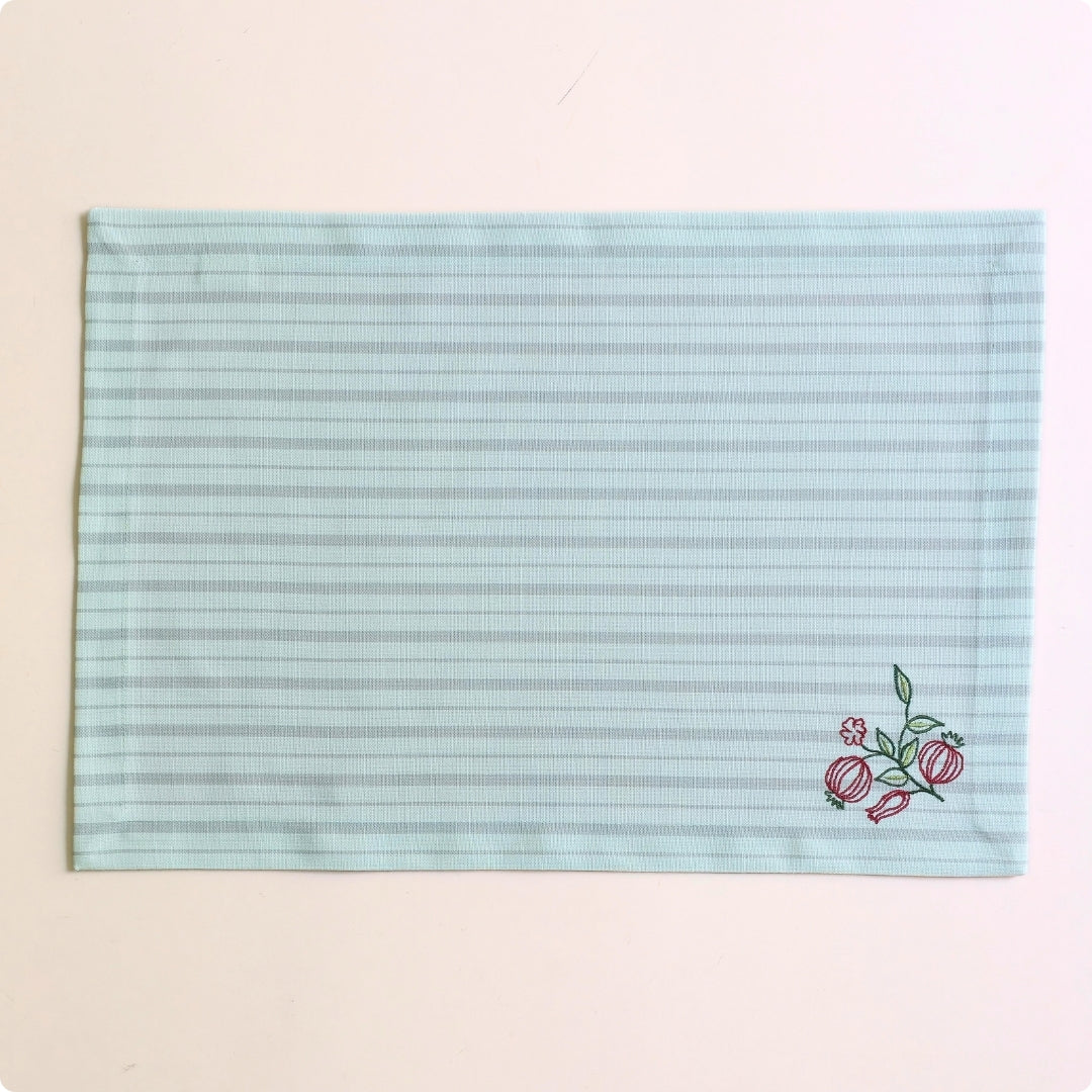 Pomegranate Embroidered Table Mat