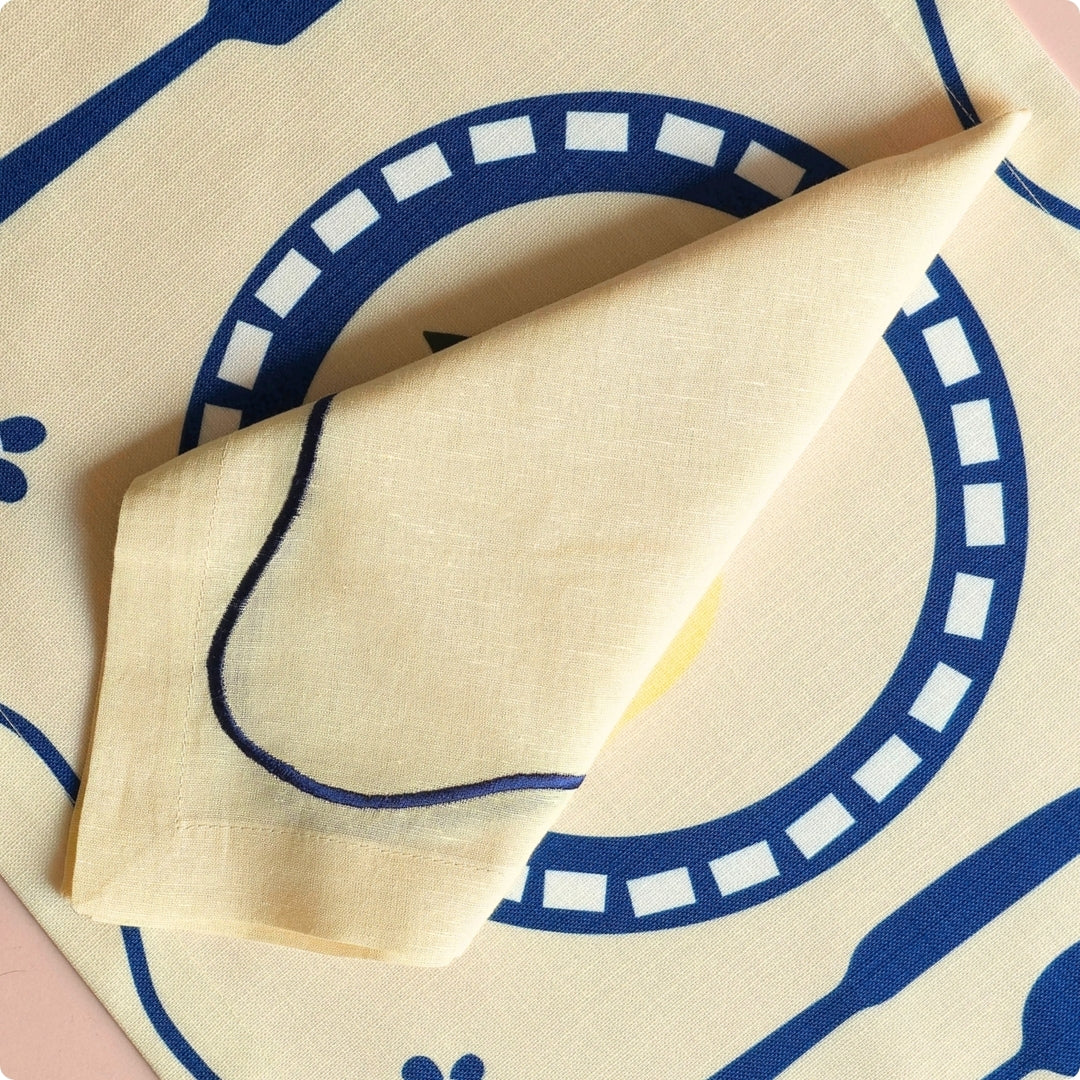 Off White Wave Table Napkin