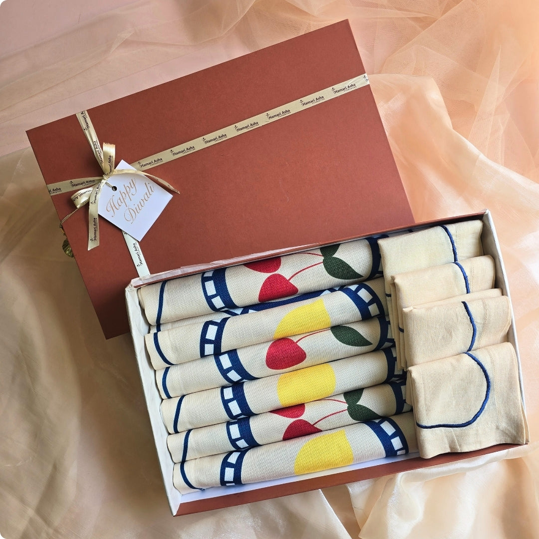 Lemon & Cherry Table Setting Hamper