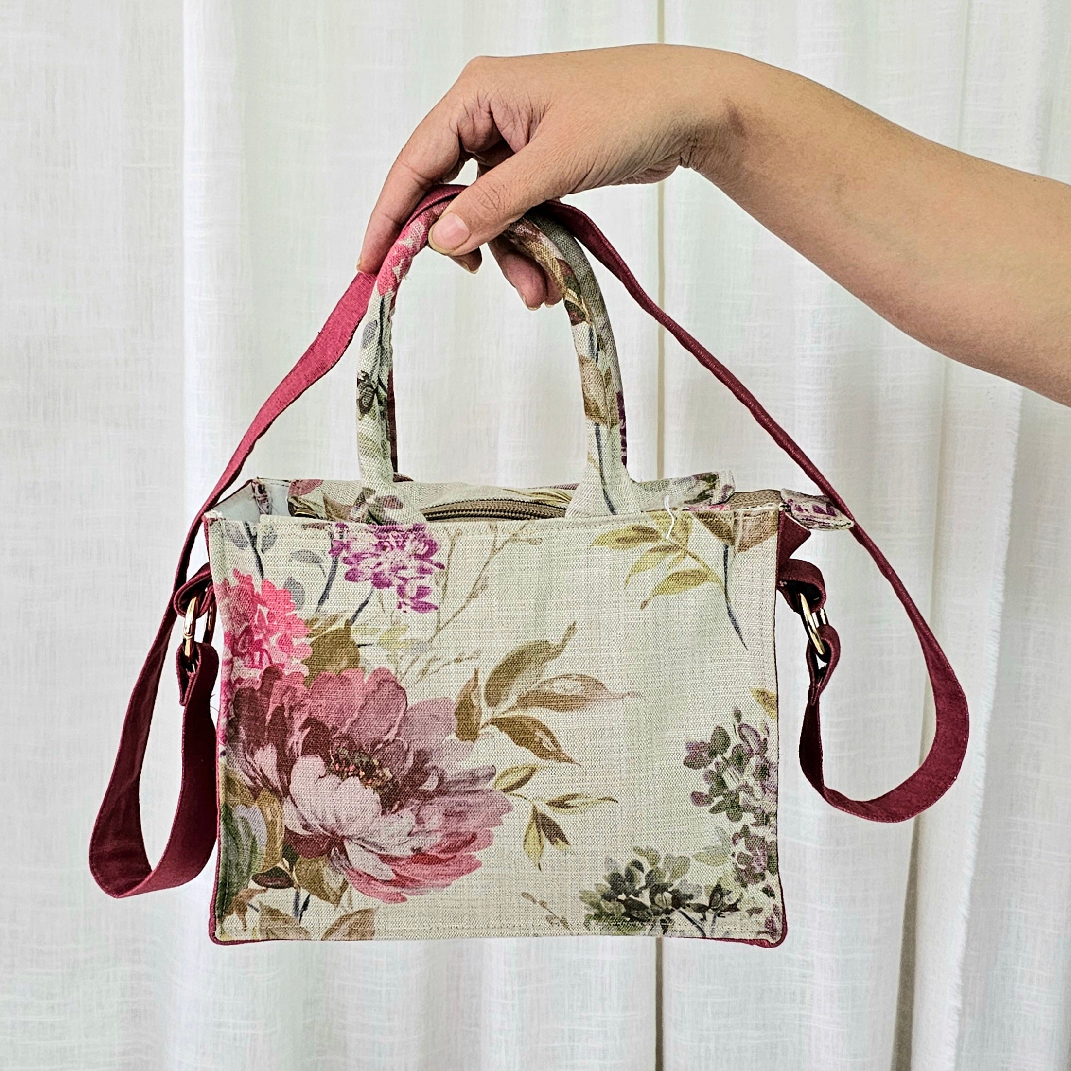 Pink Floral Sling Bag