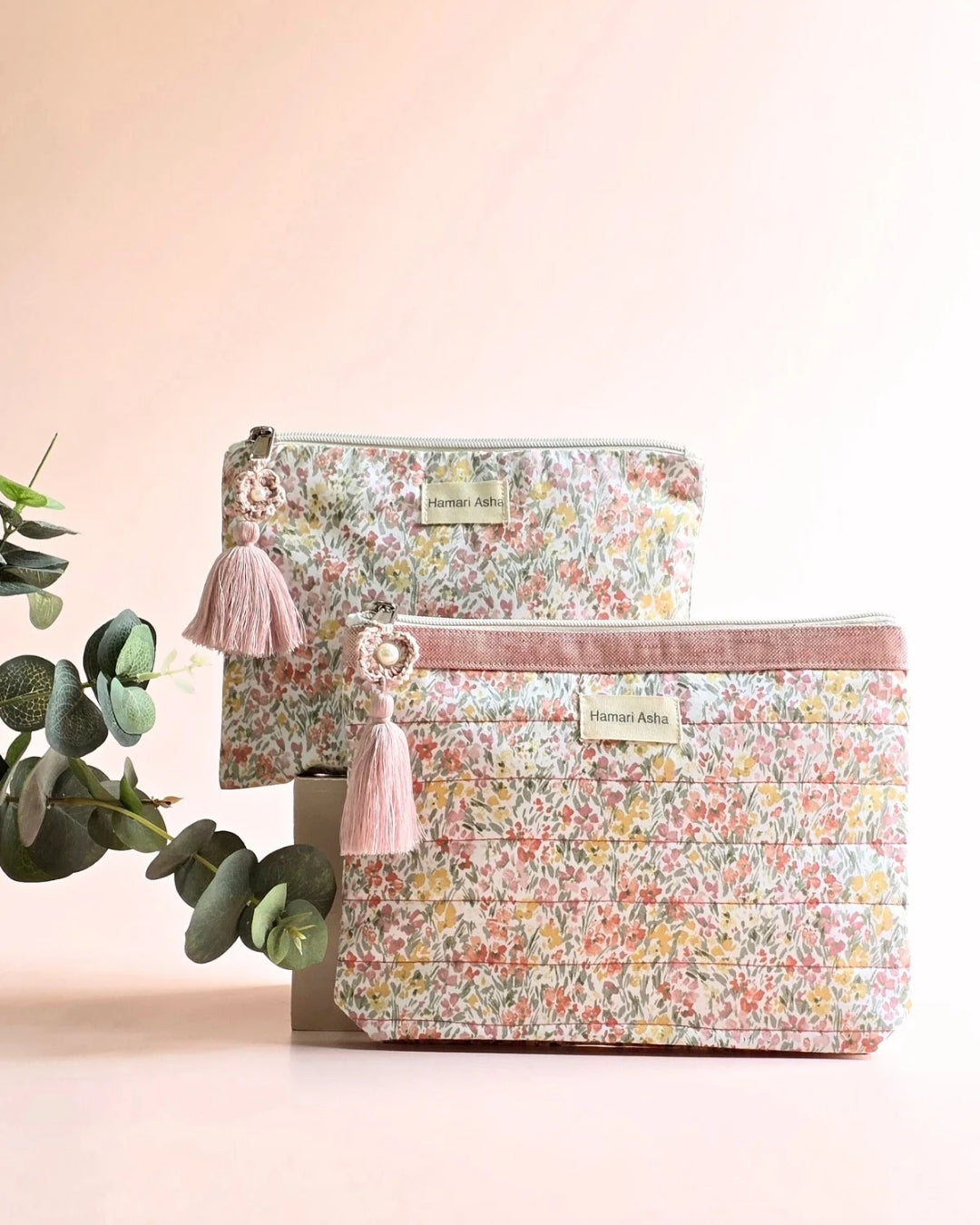 Blush Petal Pouch Set