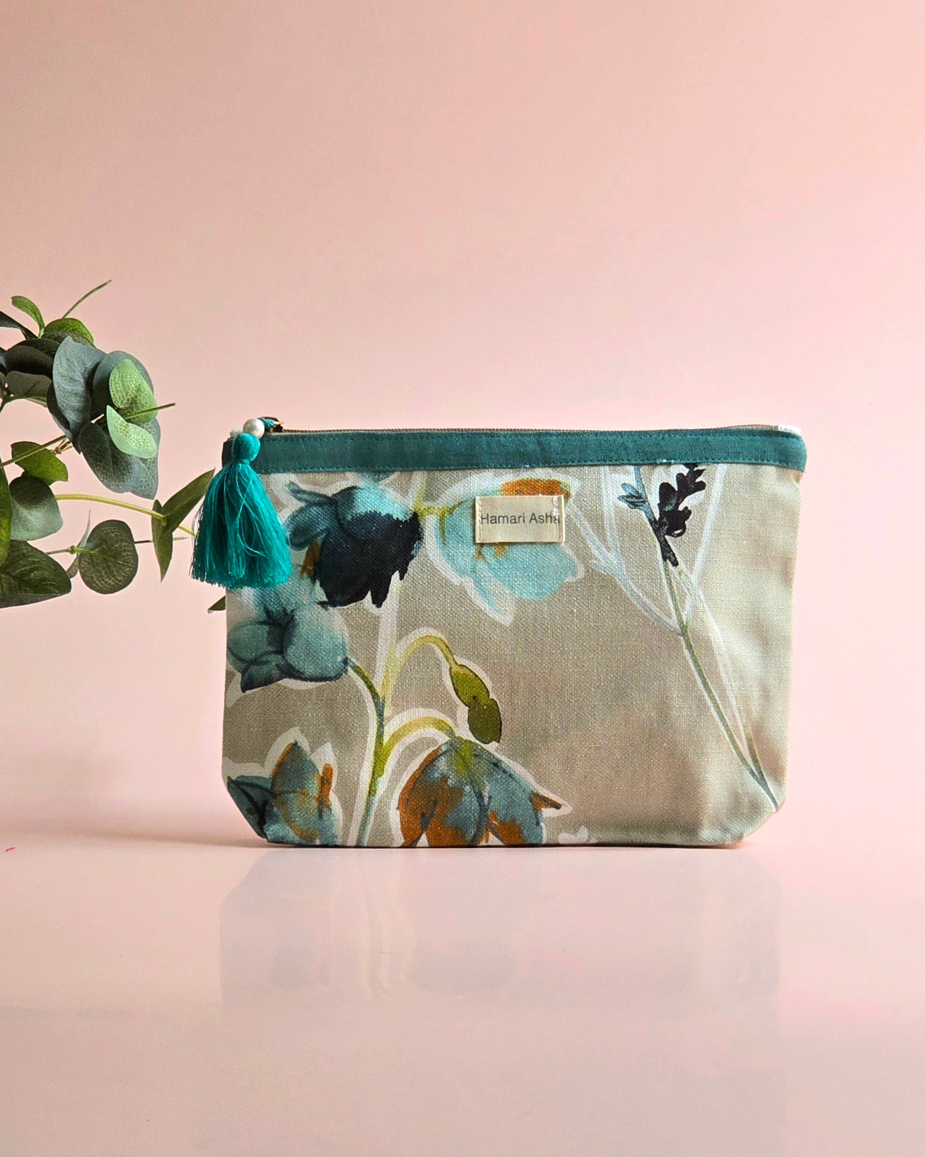 Teal Accessories Pouch