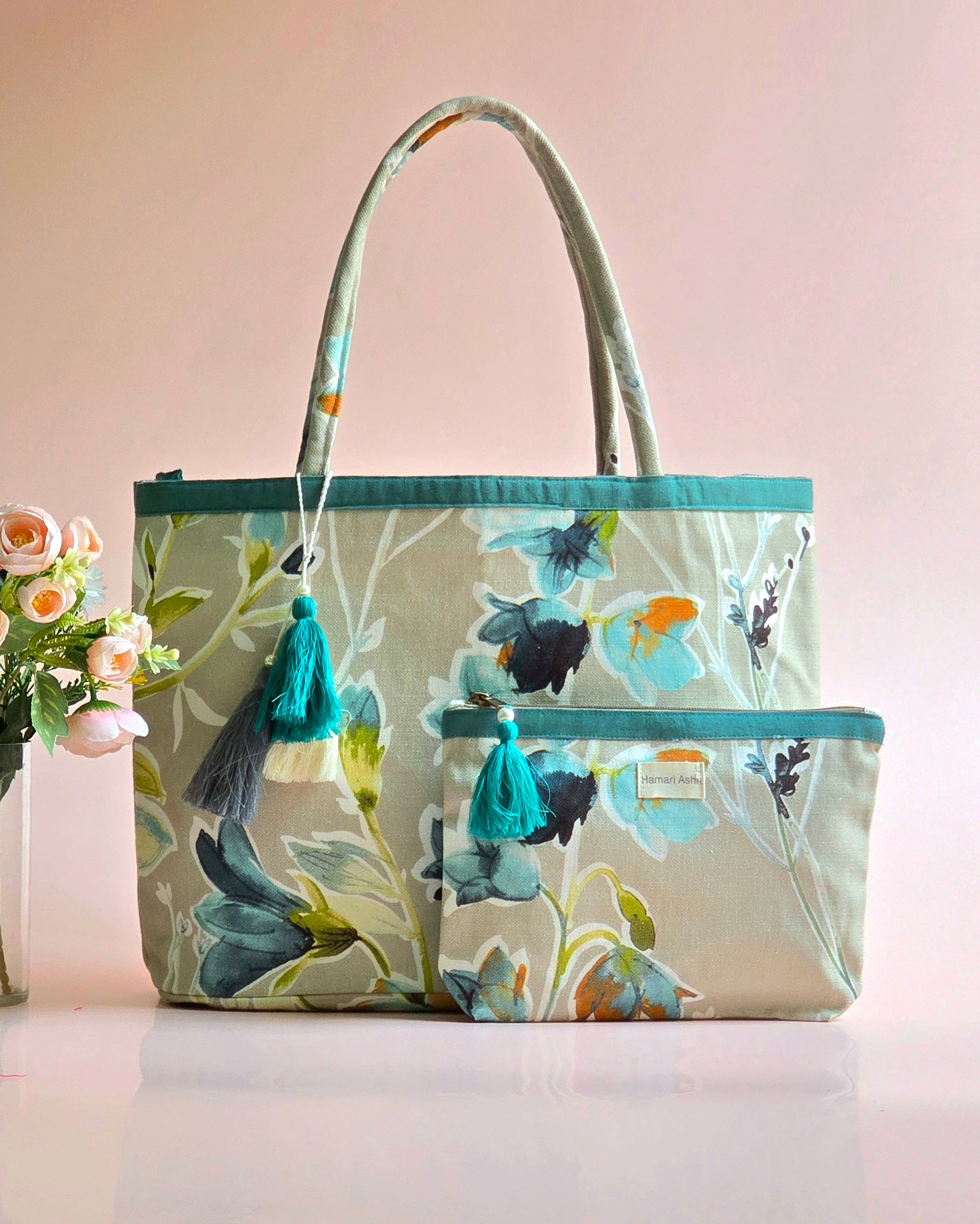 Teal Floral Essential Set