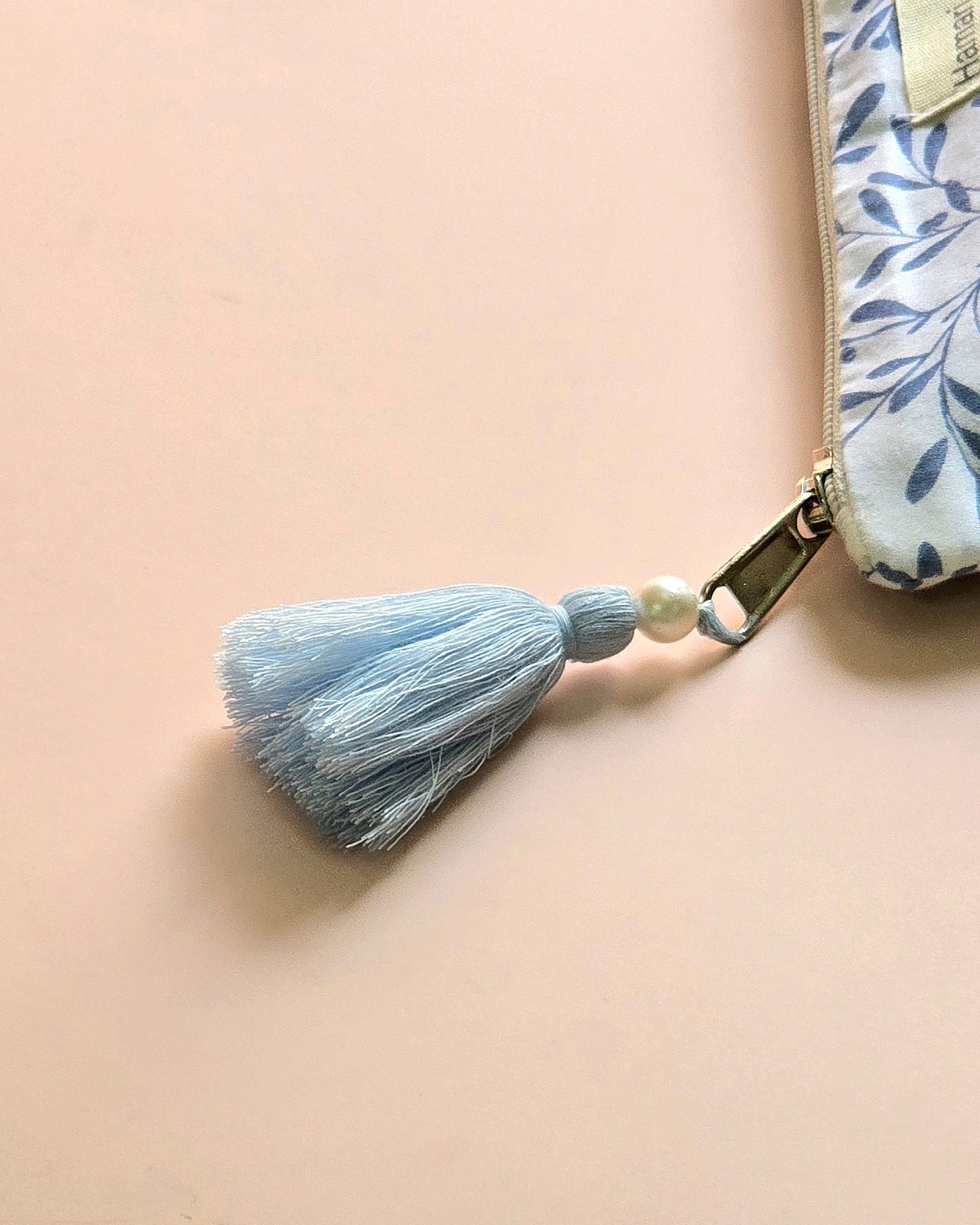 Blue Leaf Makeup Pouch