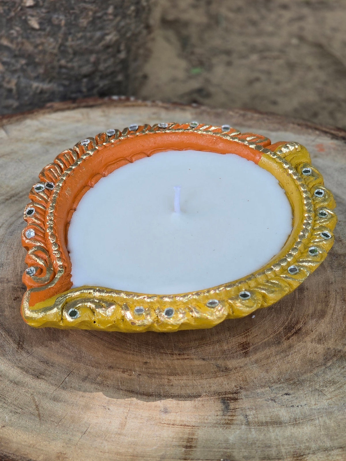 Big Designer Diya  (Soy Wax) (Kiran)