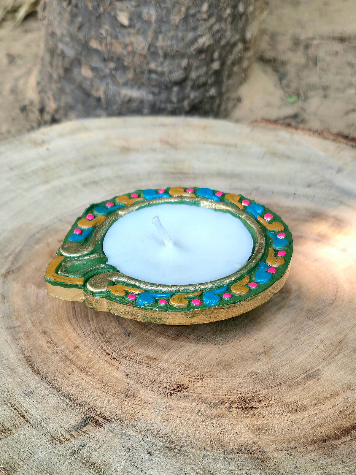 Soya Wax Diya ( Set Of 6)  (Gulmohar)