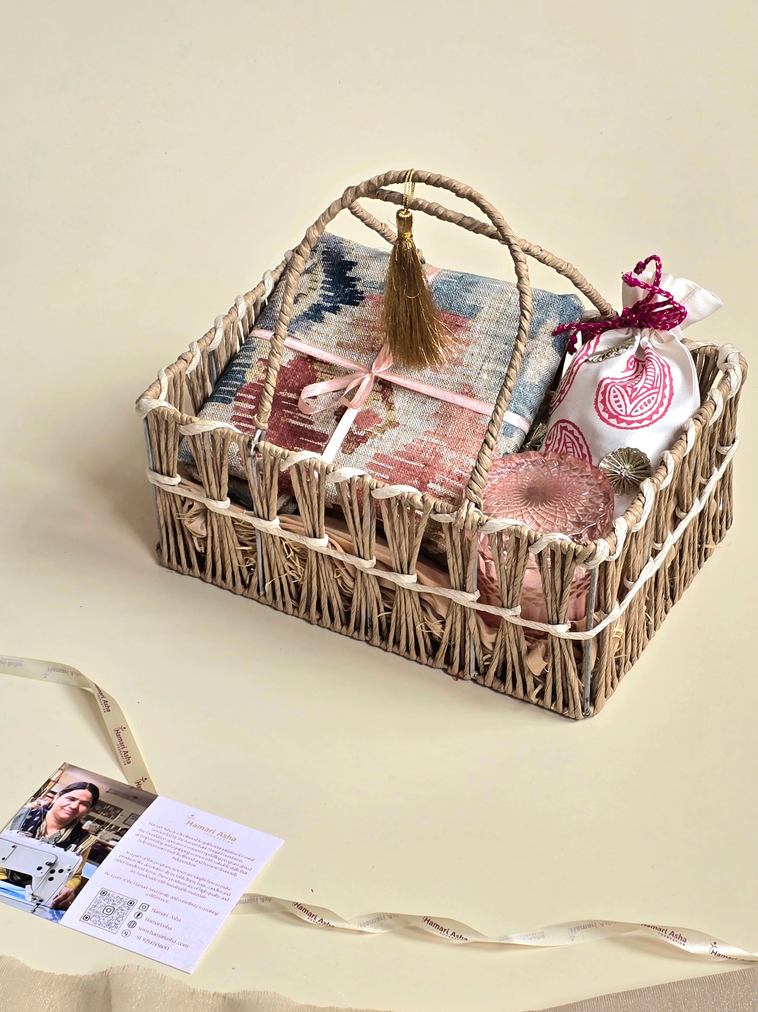 Rustic Ikat Basket Hamper