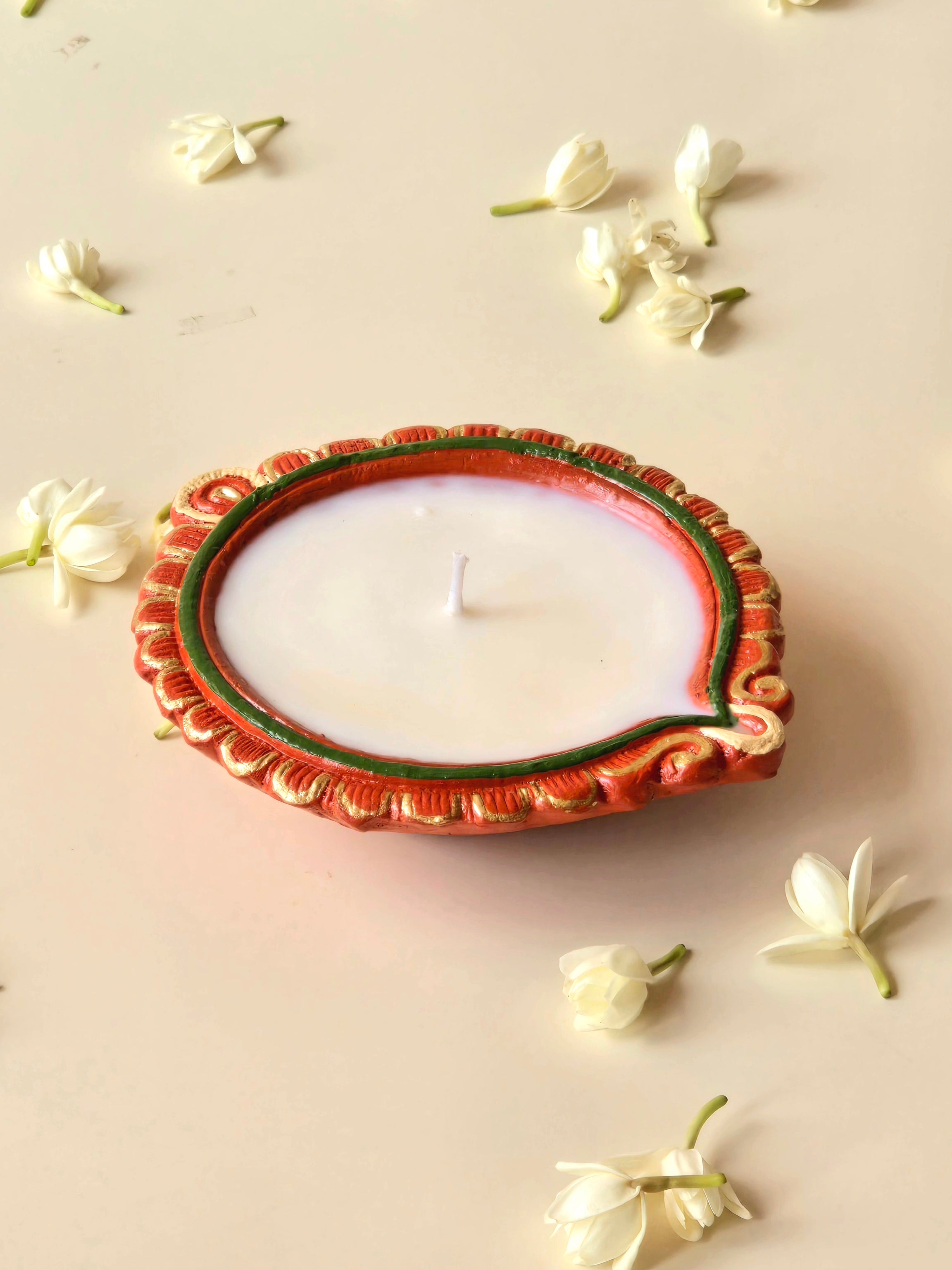 Patan Patola Designer Diya Wax