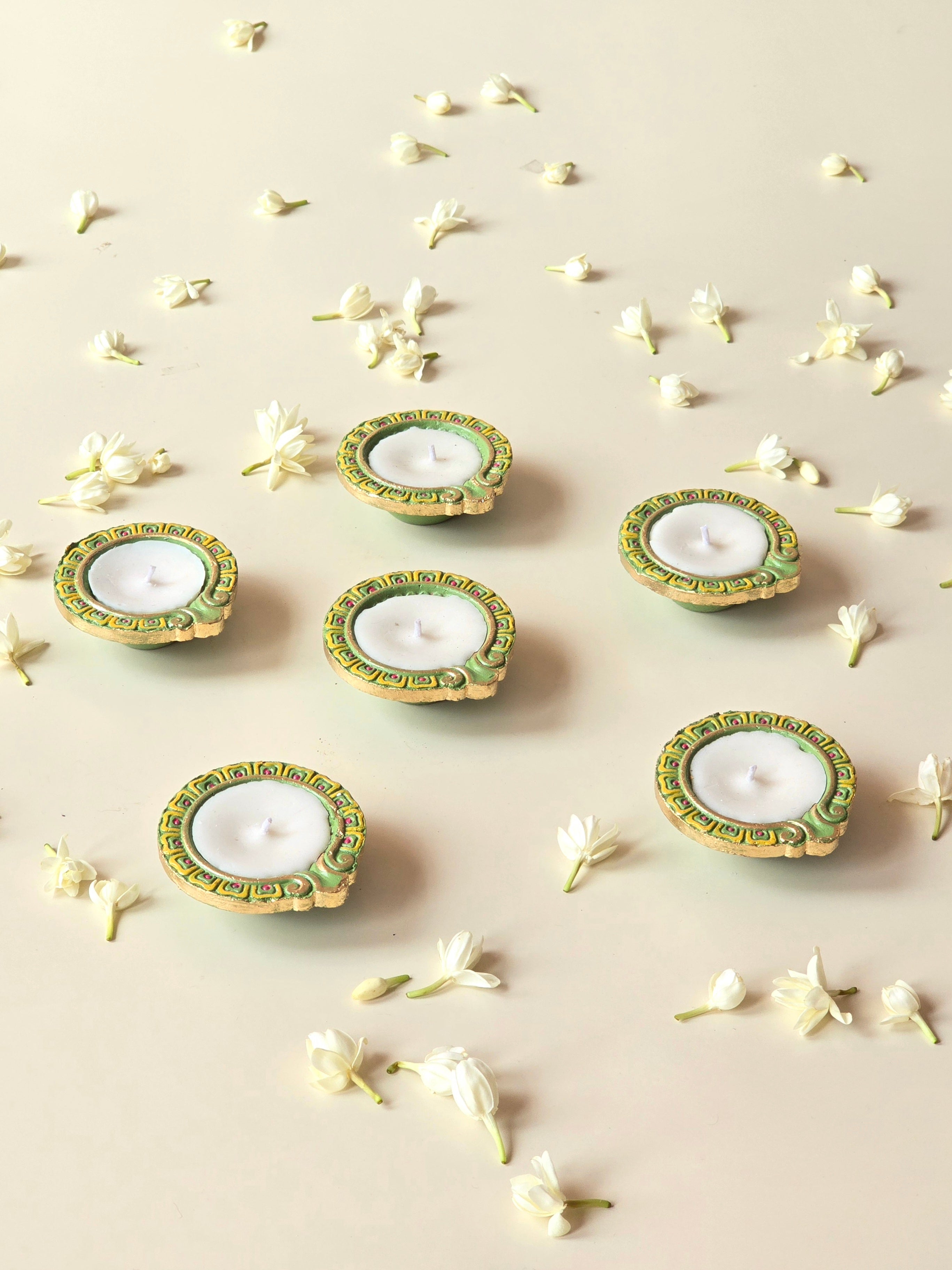 Lippan Wax Diya ( set of 6) Design 1