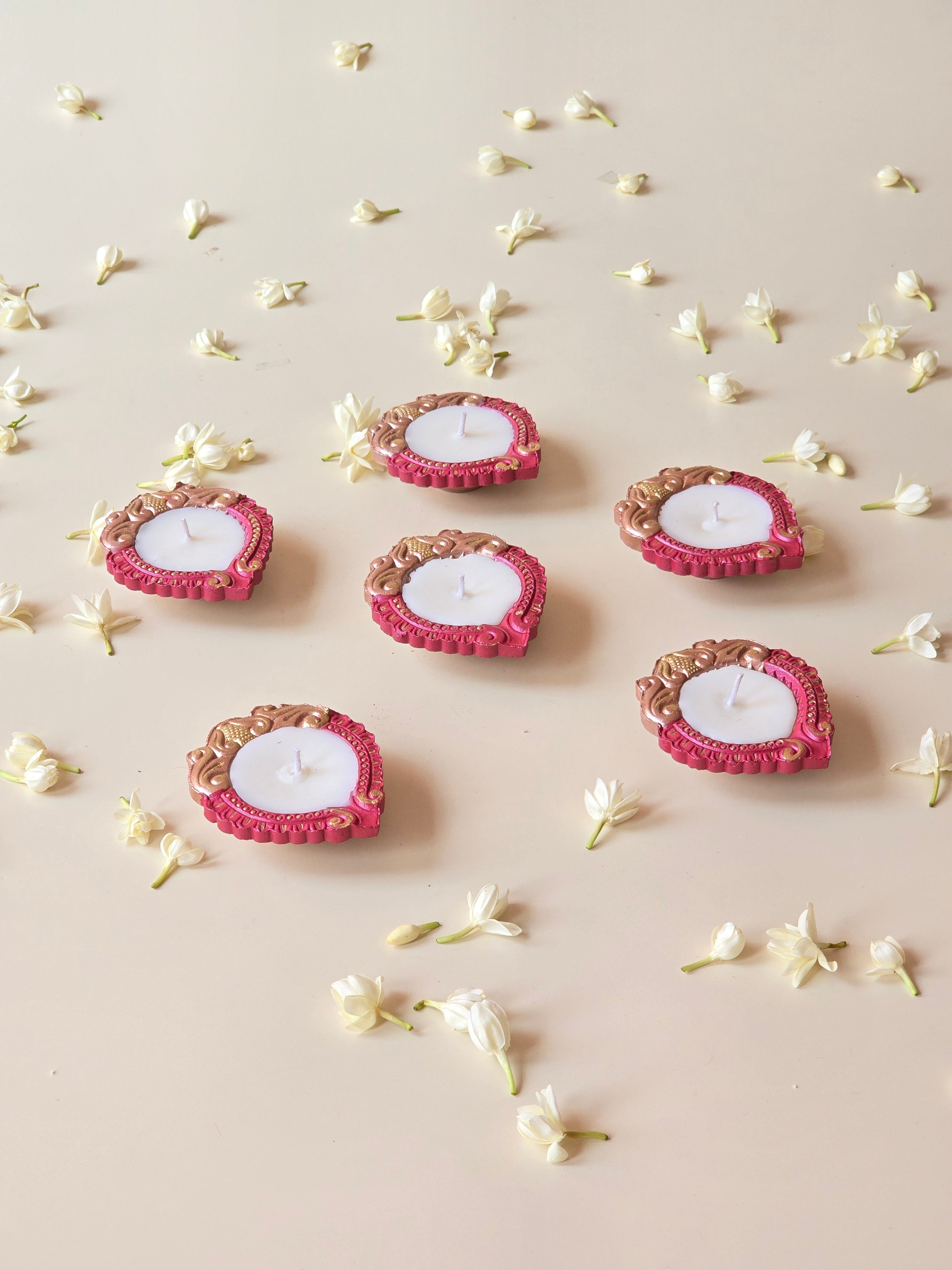 Banarsi Wax Diya (set of 6 ) Design 2