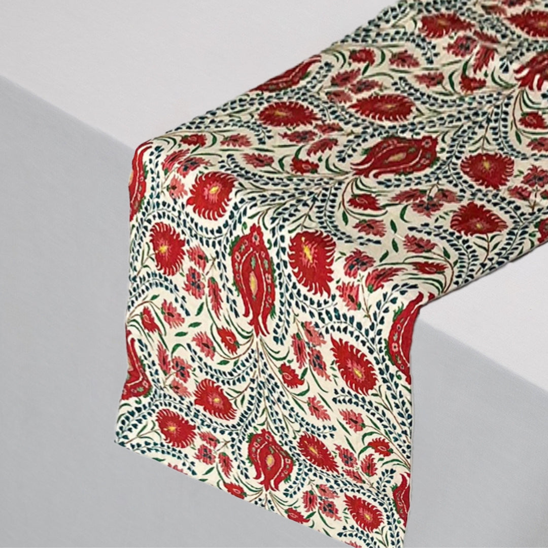 Ottoman Print Table  Runner
