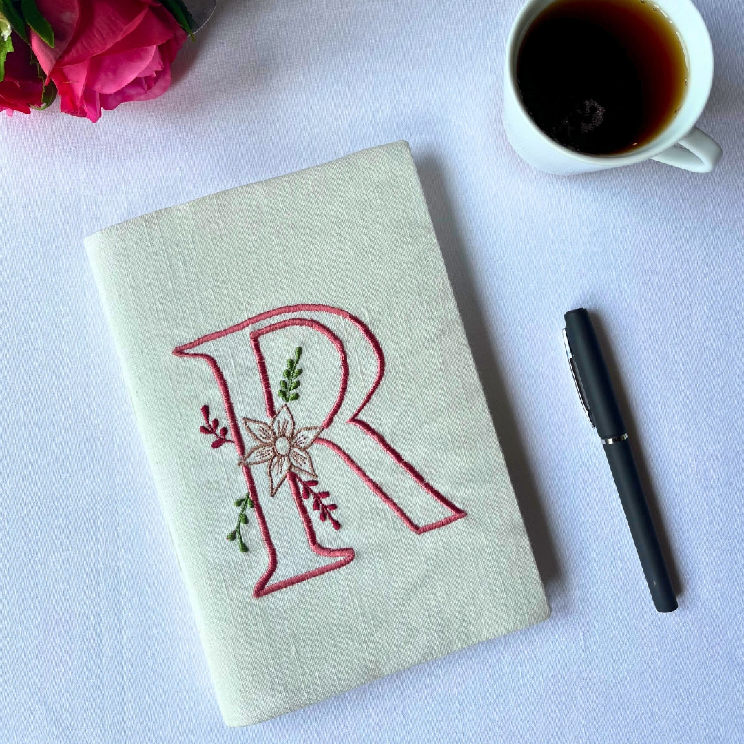 Floral Customized Letter  Handcrafted Journal (Per. Pcs)