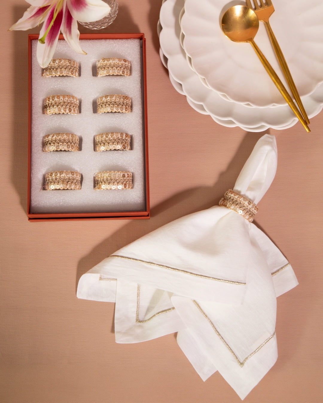 Jute Sequence Ring Hamper