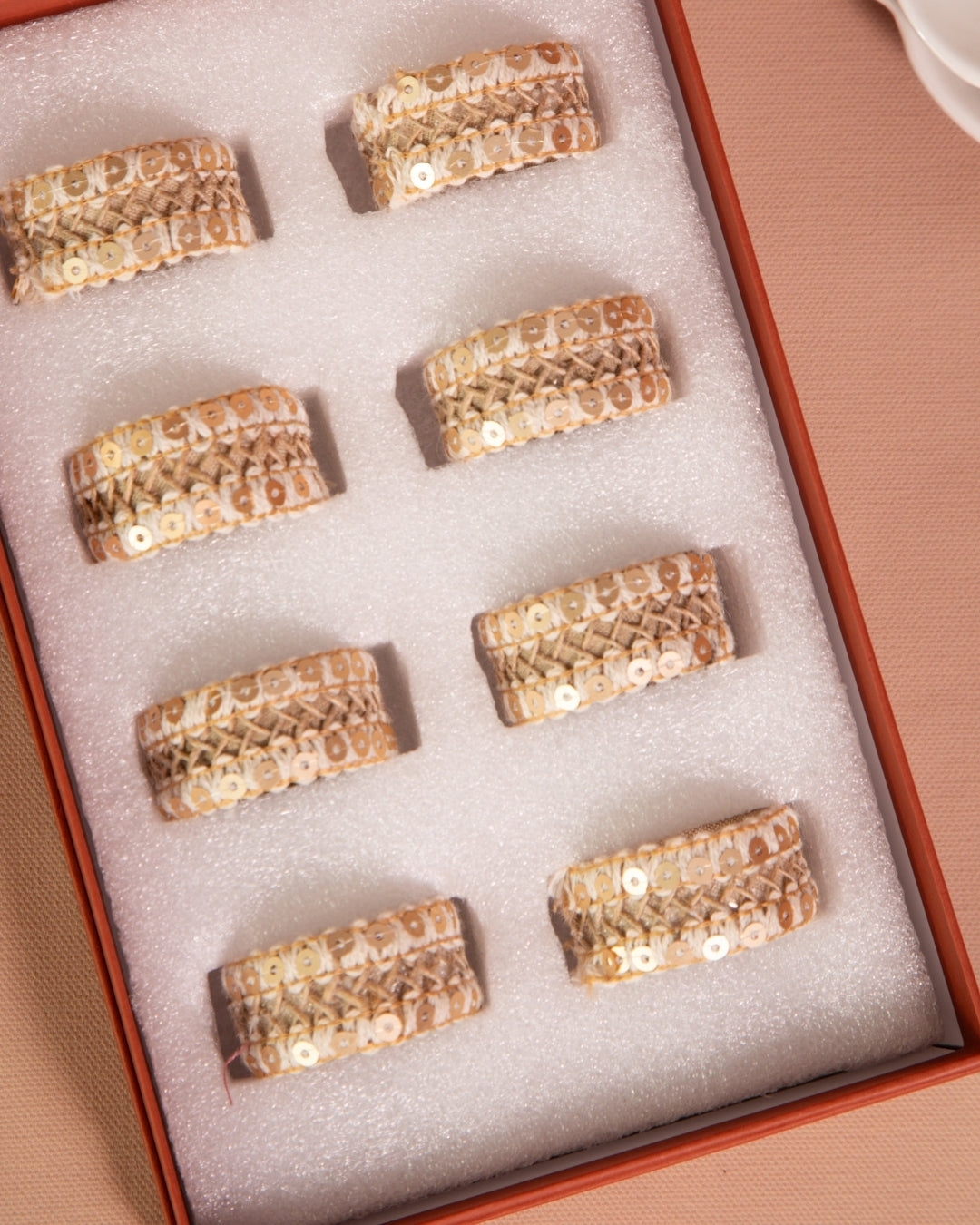Jute Sequence Ring Hamper