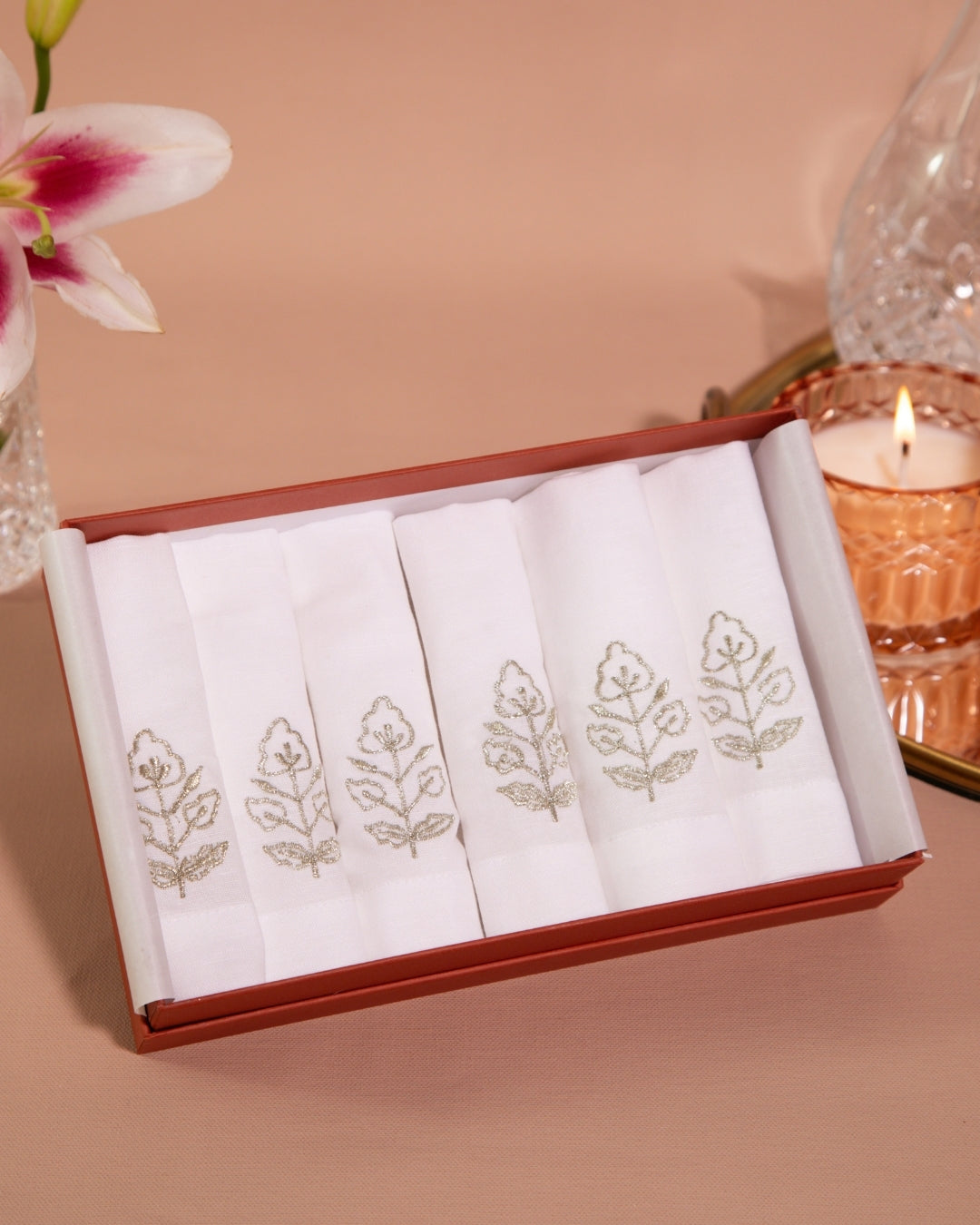 Zari Motif Cocktail Napkin Hamper