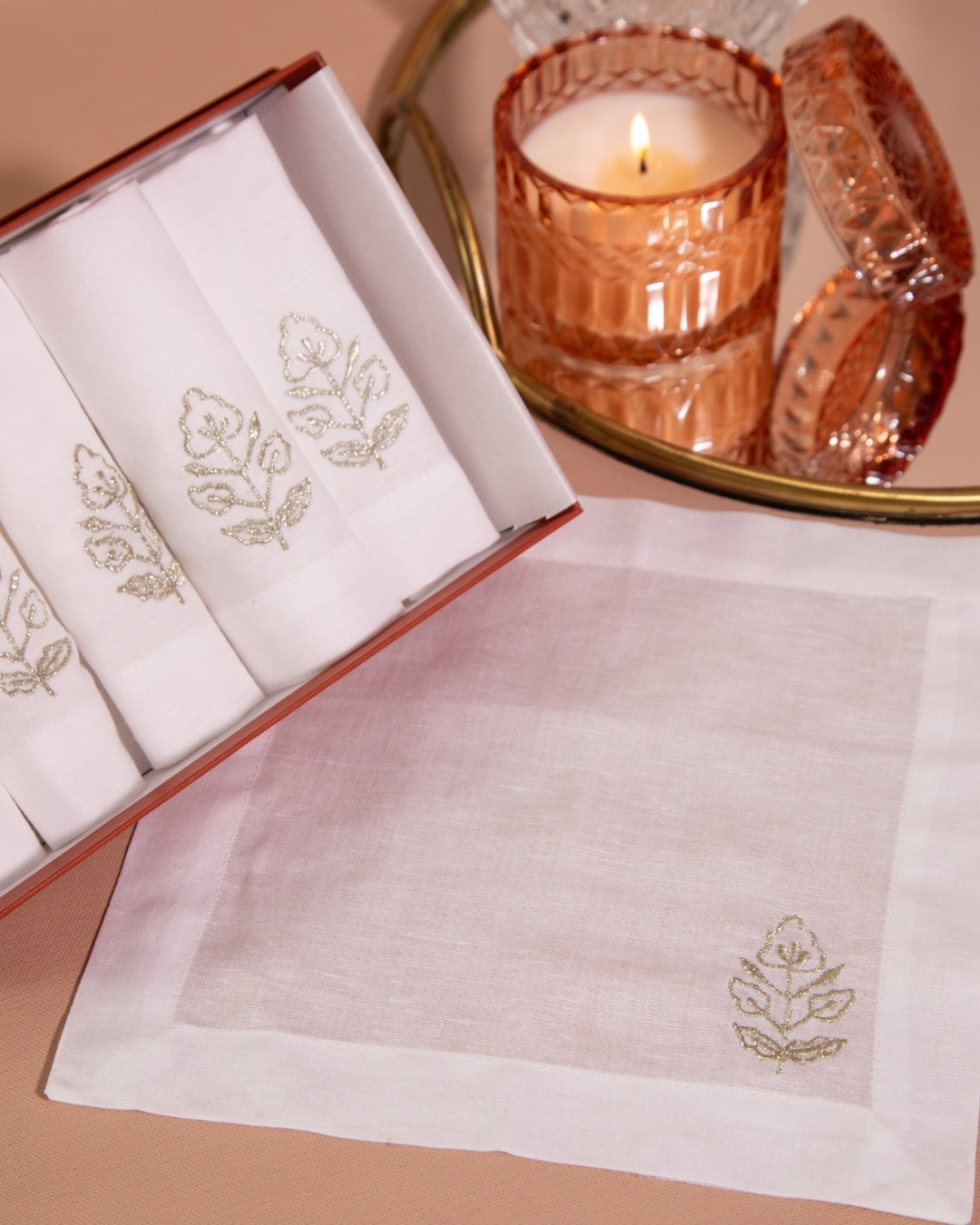 Zari Motif Cocktail Napkin Hamper