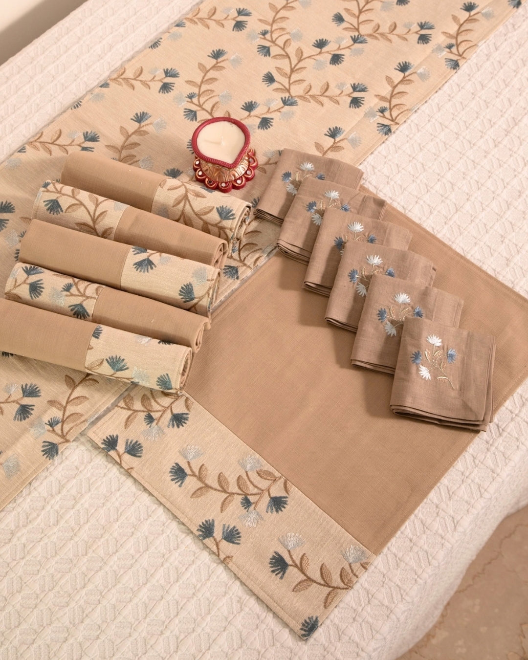 Blue Spring Table Linen Hamper