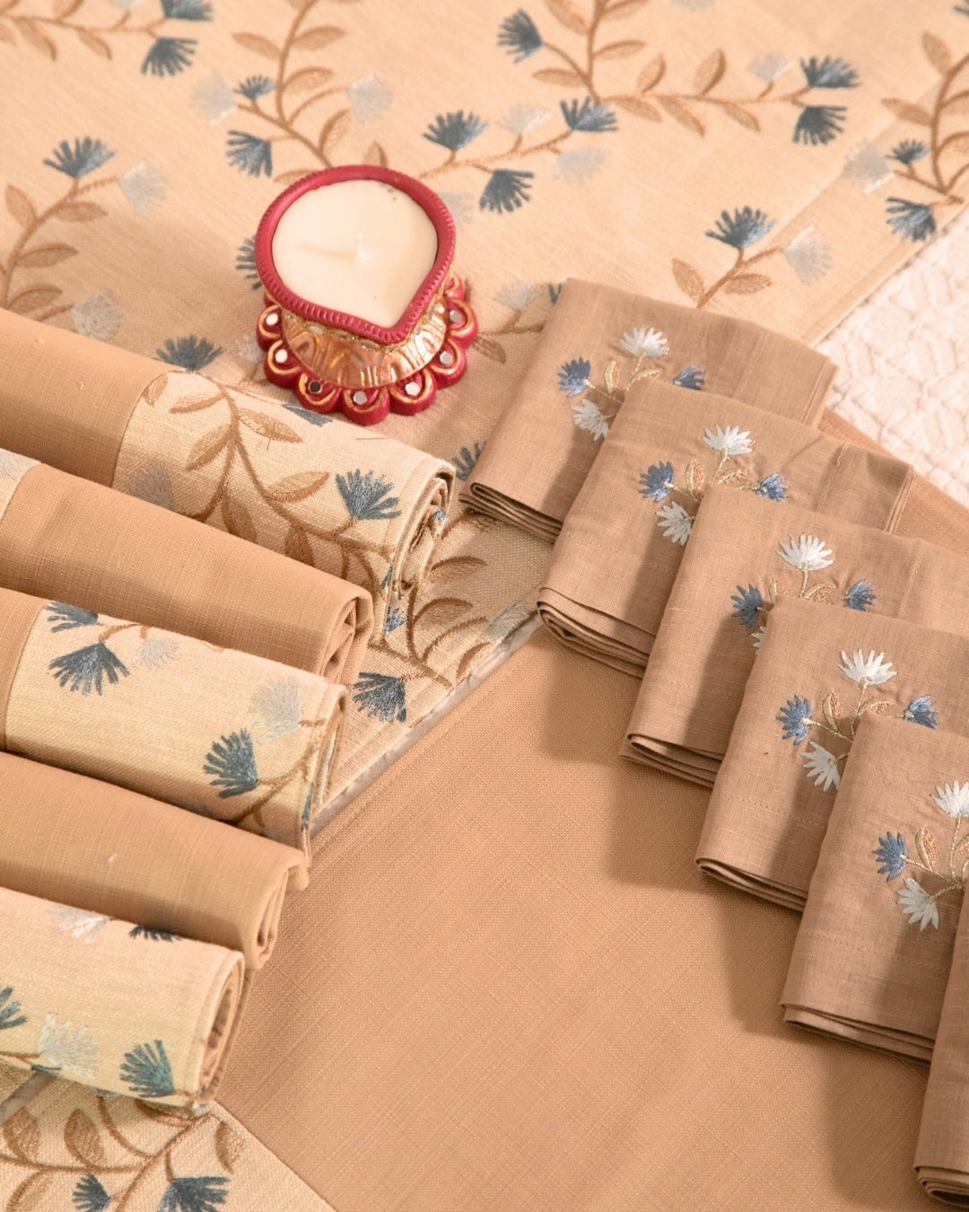 Blue Spring Table Linen Hamper