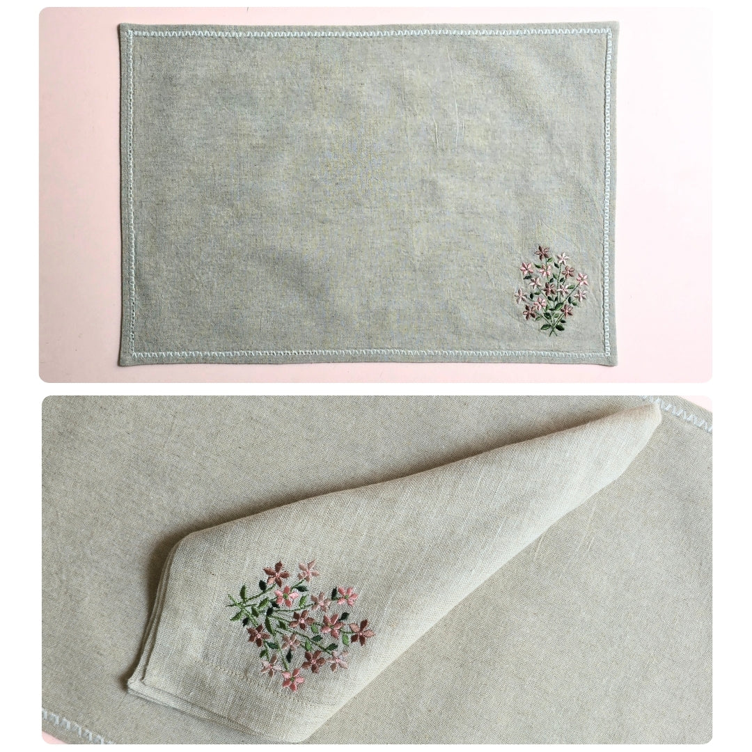 Natural Flower  Table Linen Set