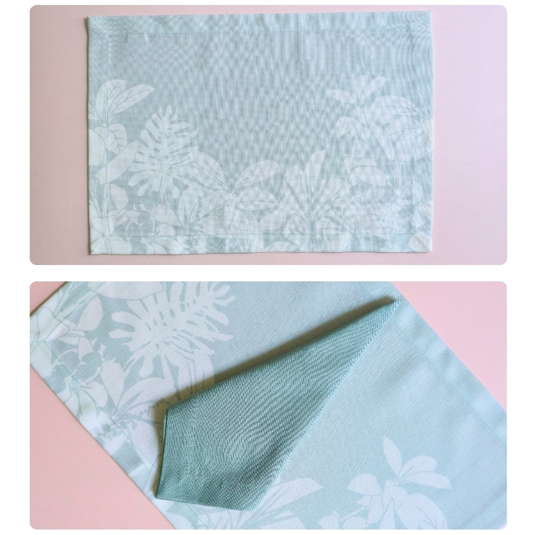 Blue Botanical  Table Linen Set