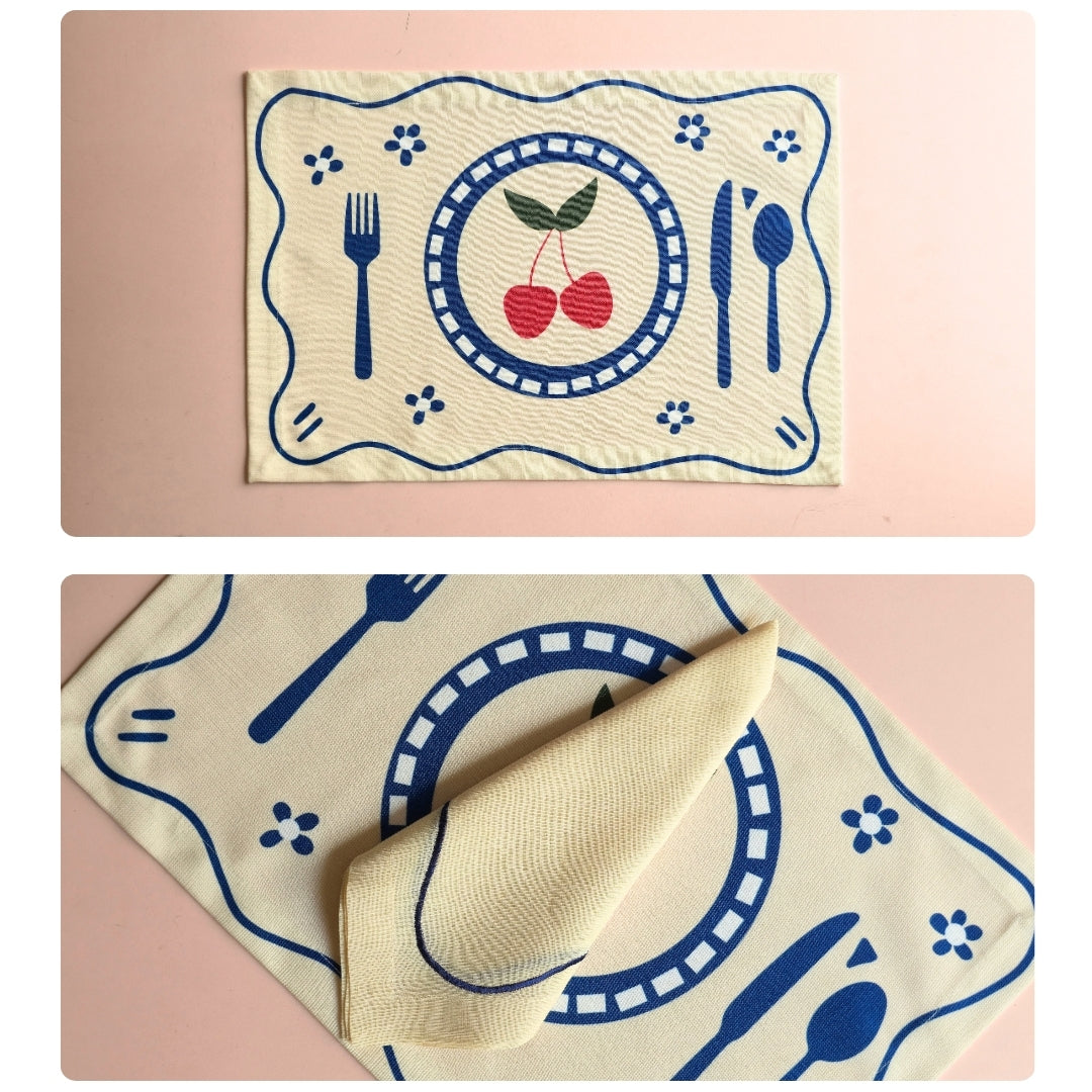 Lemon & Cherry  Table Linen Set