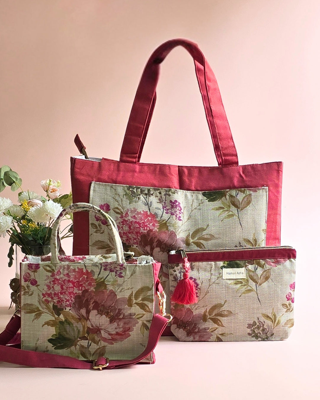 Pink Floral Essential Set