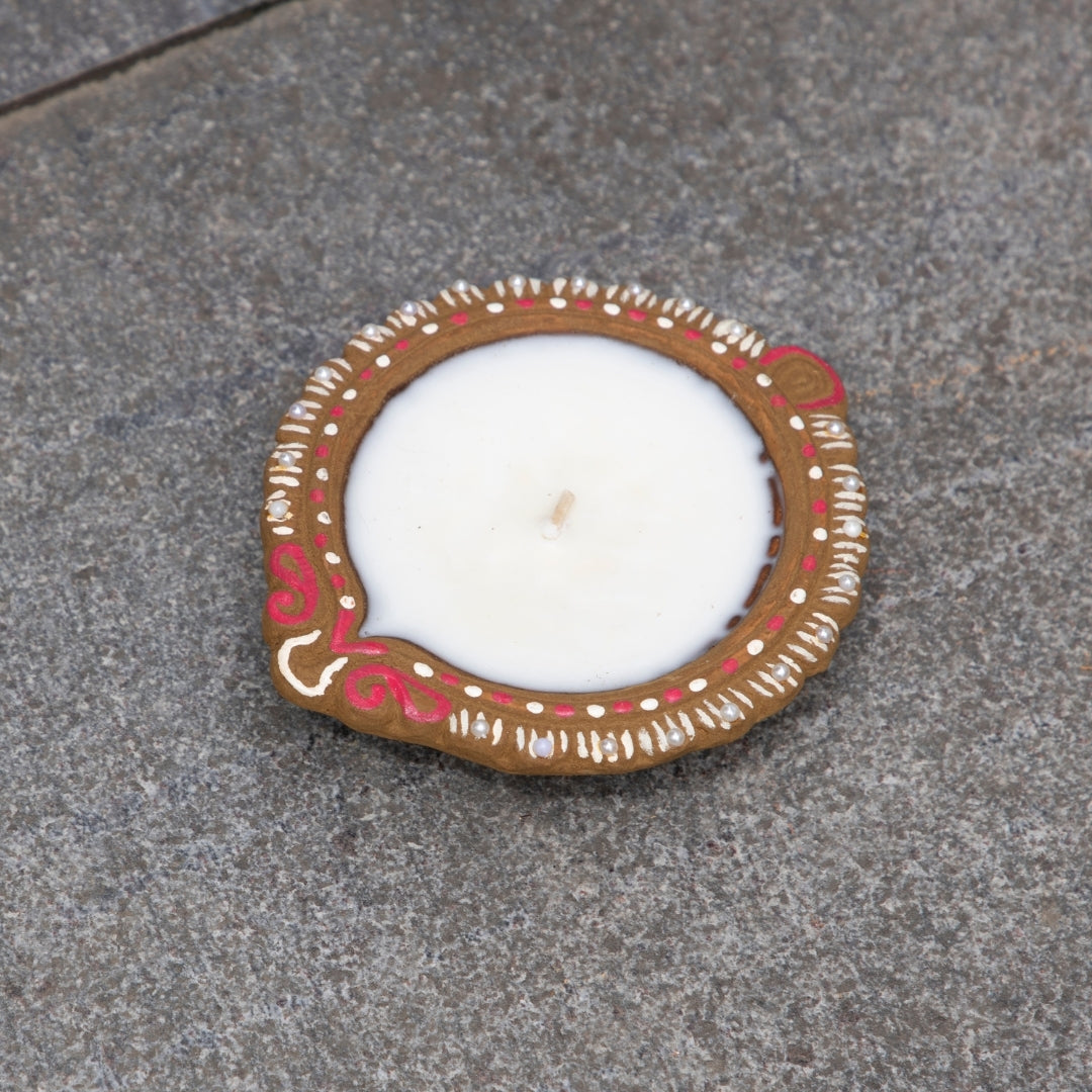 Designer Diya With Soy Wax