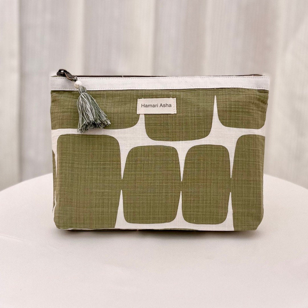 Green Accessories Pouch