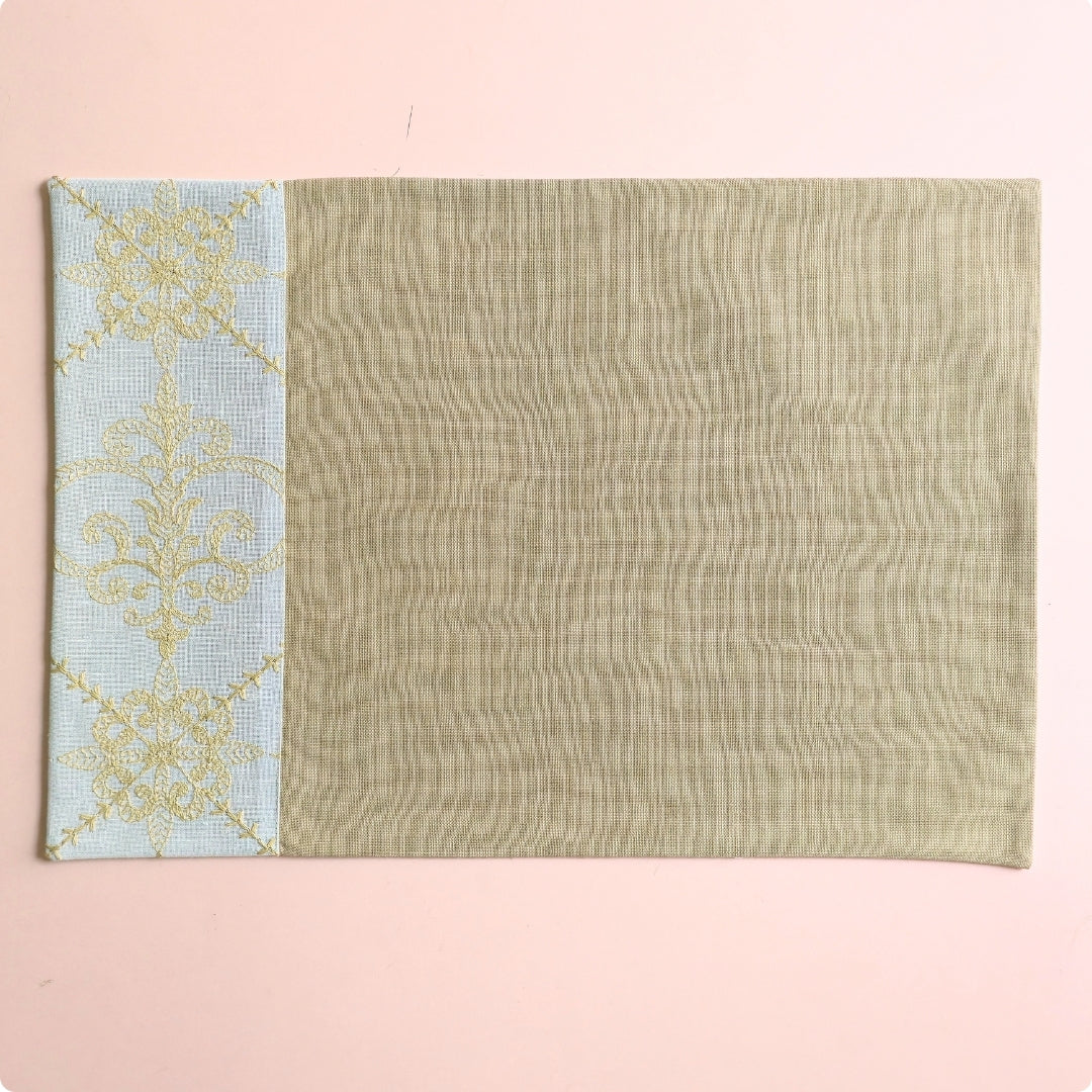 Beige Vintage Table Mat  (On water repellent fabric)