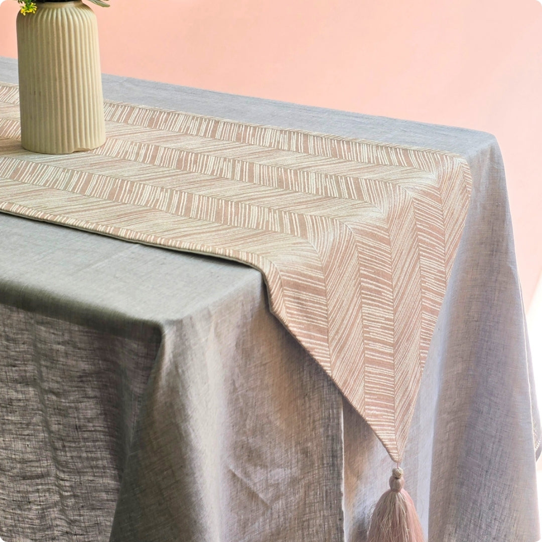 Blush Geometric  Table Runner