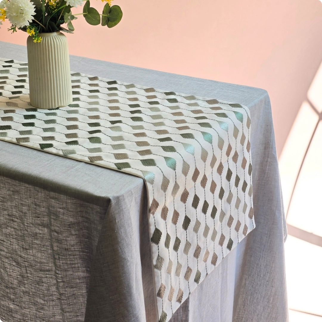 Geometric Grace  Table Runner