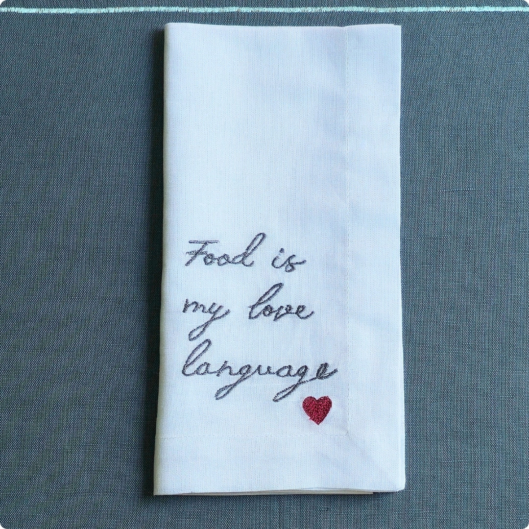 “Food is my love language” Table Napkin