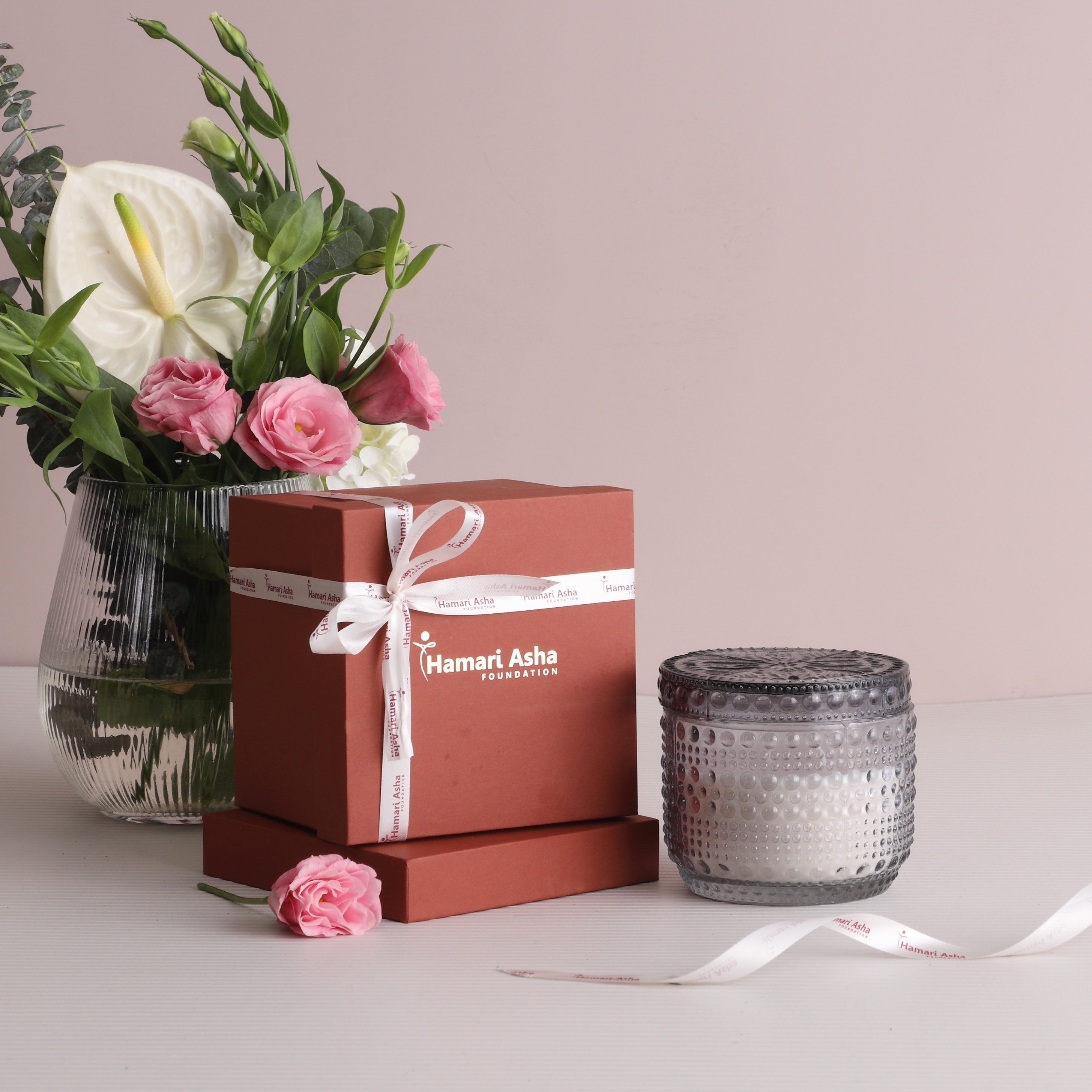 Grey Bubble Jar Candle - Big