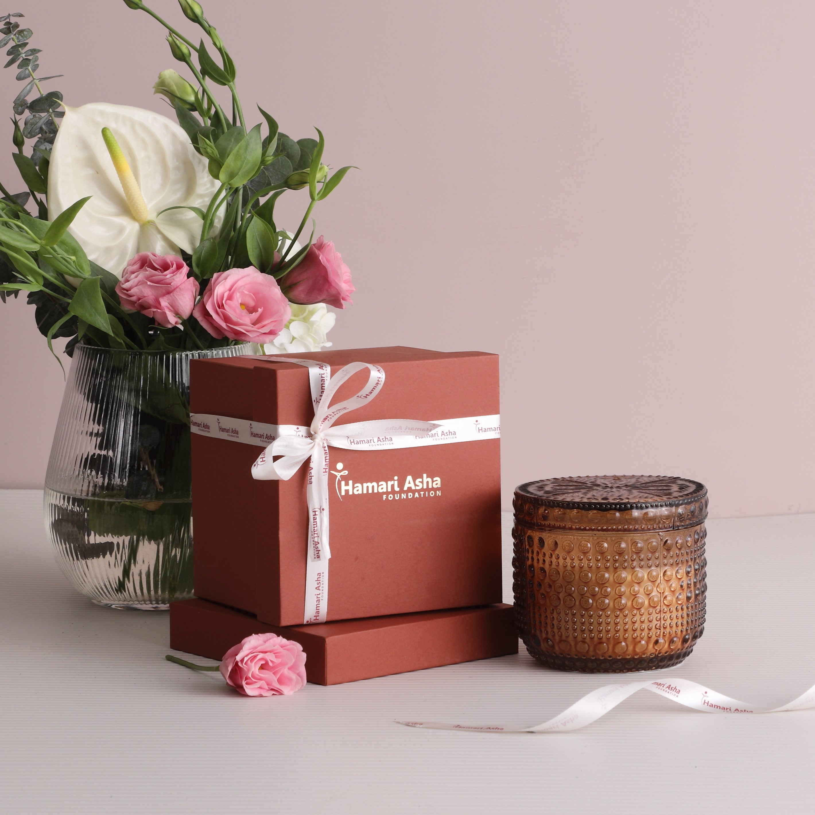 Brown Bubble Jar Candle - Big