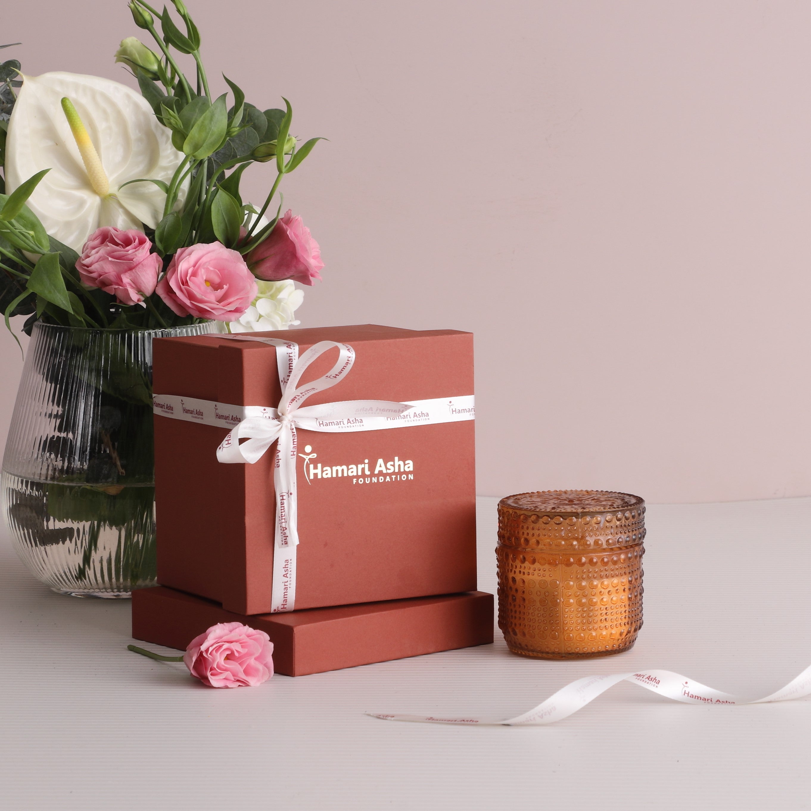 Brown Bubble Jar Candle -Small