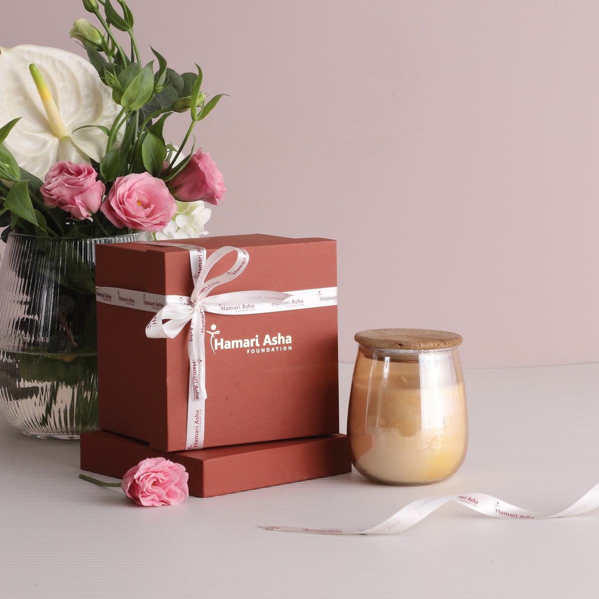 Golden Jar with Wooden Lid