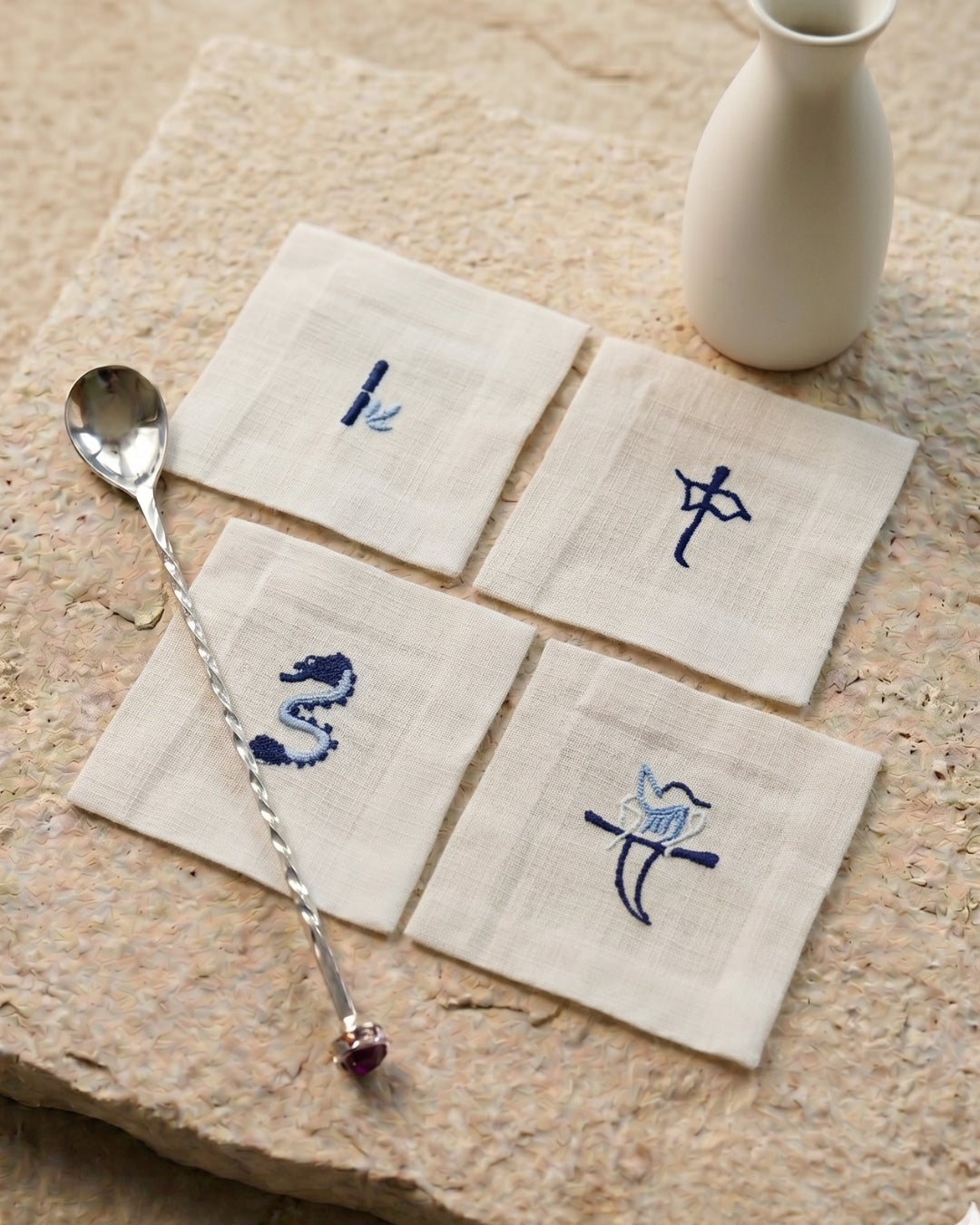 Blue Coaster Set