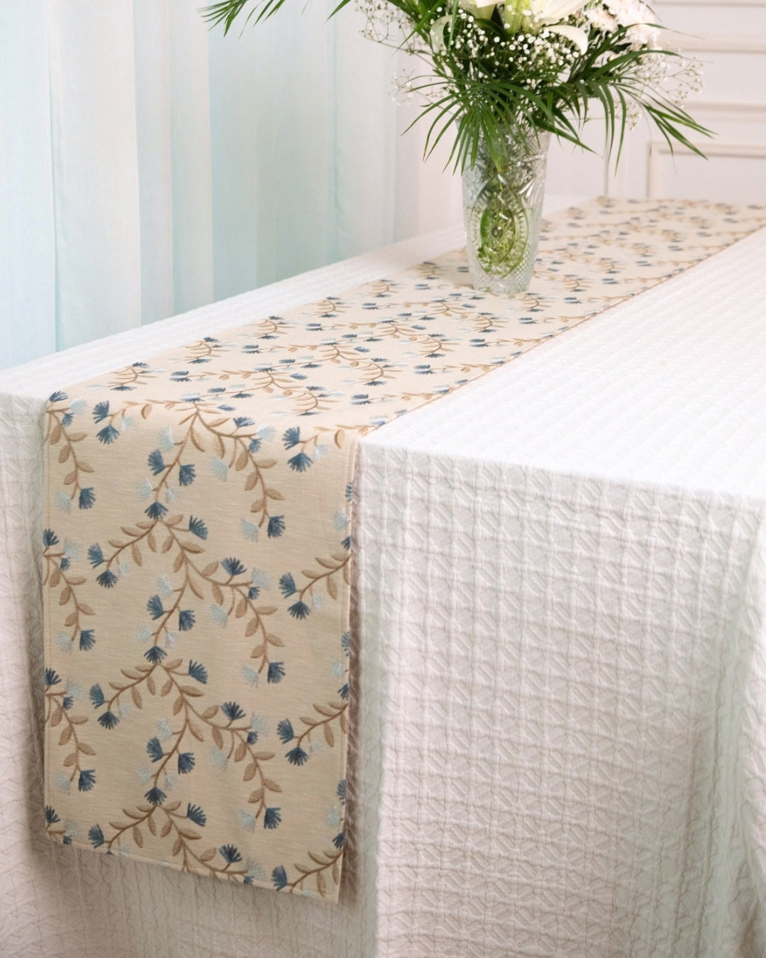 Blue Spring Table Runner