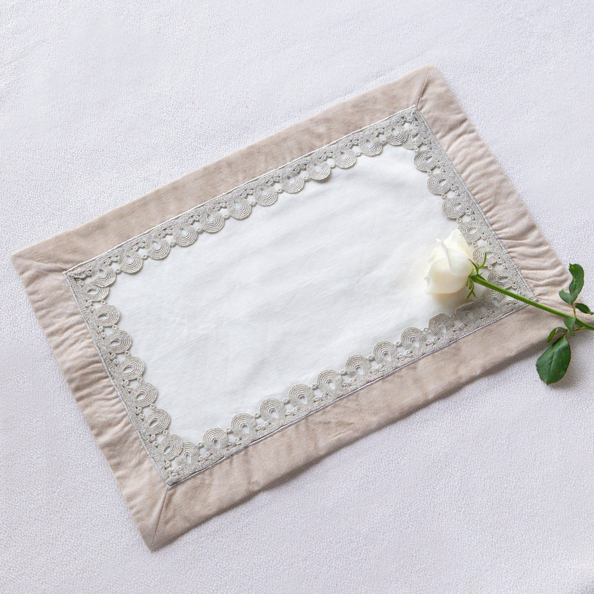 Silver Lace Table Mat