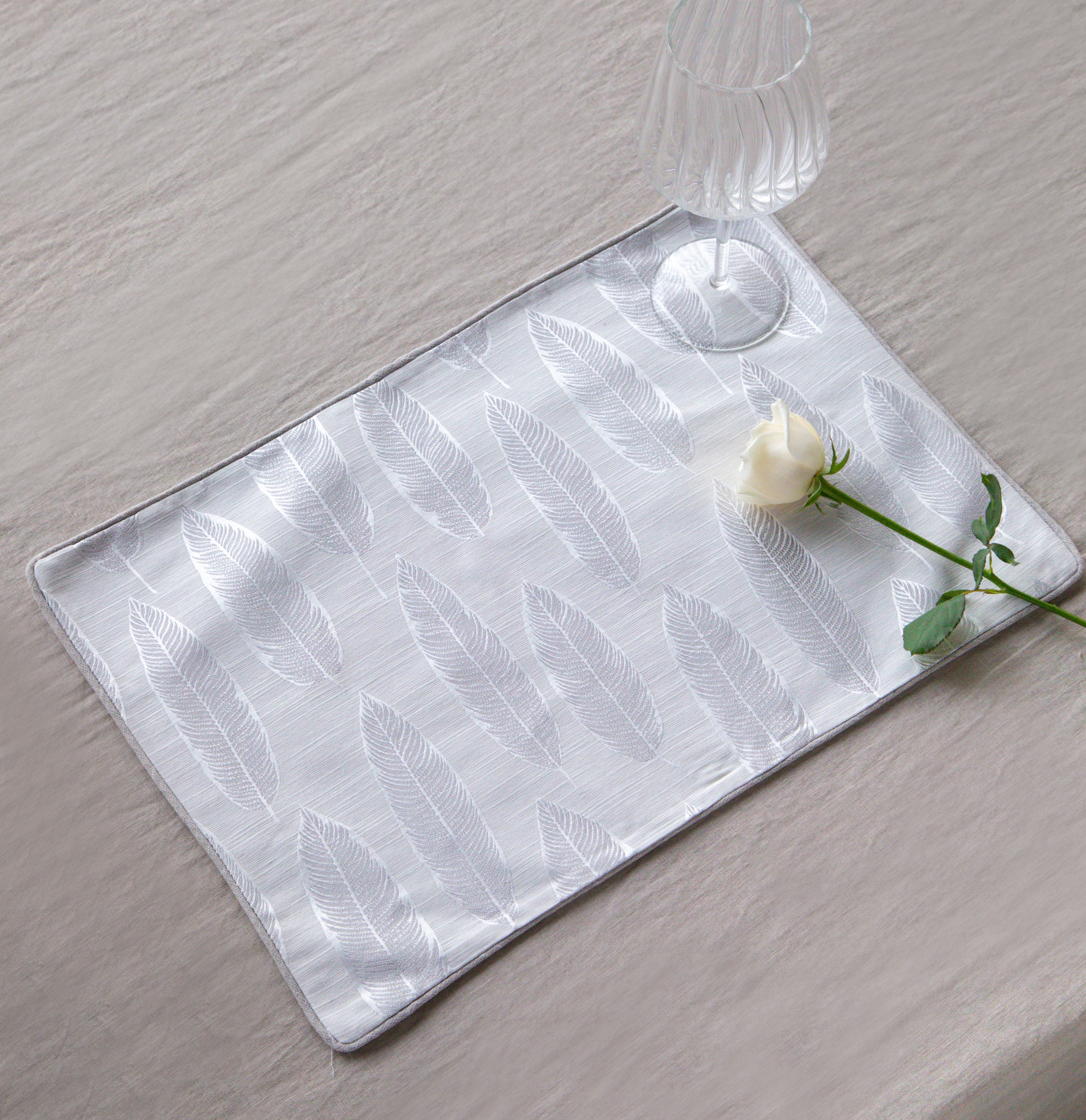 Off White Jewel Toned Table Mat