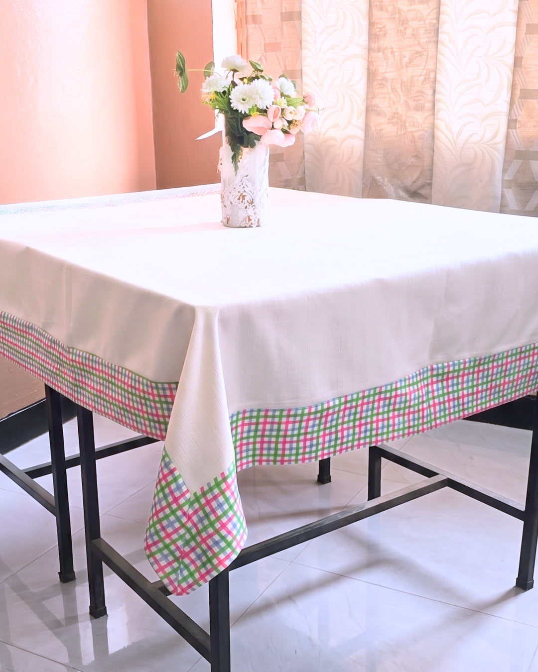 Candy Check Mahjong Table Cloth