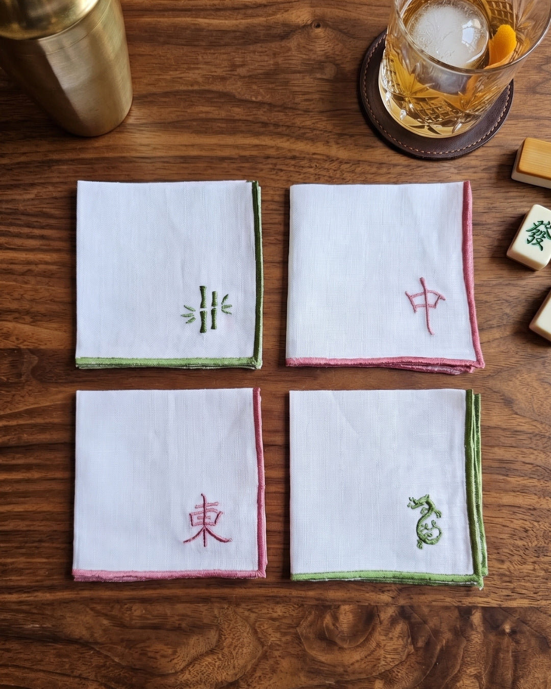 Classic Mahjong Cocktail Napkin Set