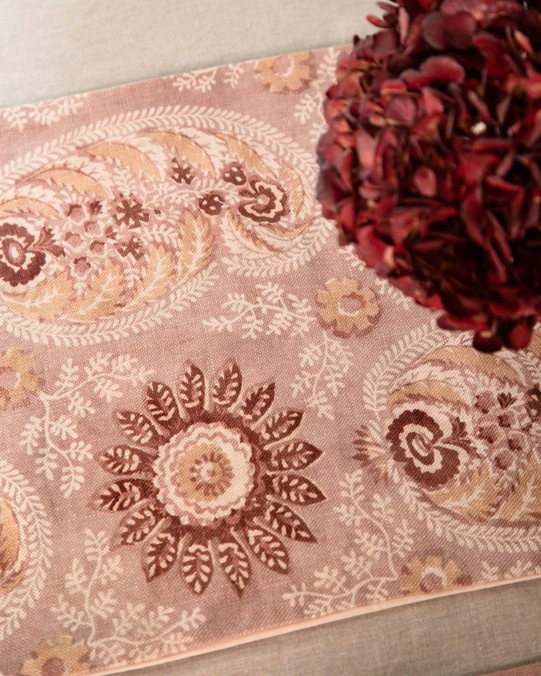 Crimson Paisley Table Runner