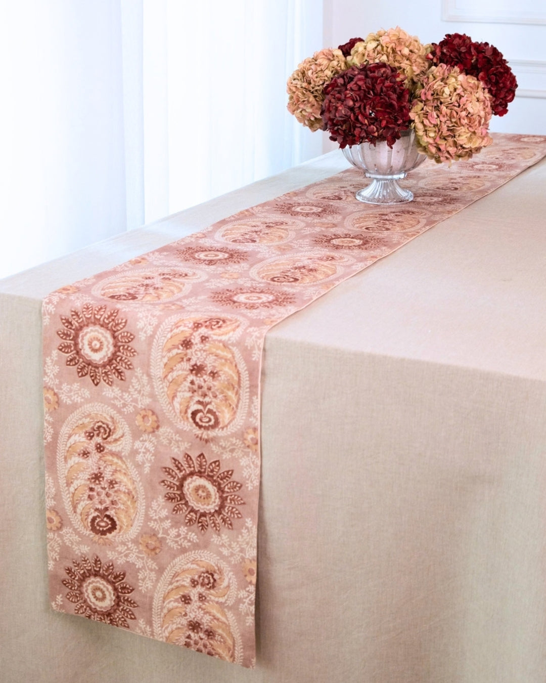 Crimson Paisley Table Runner