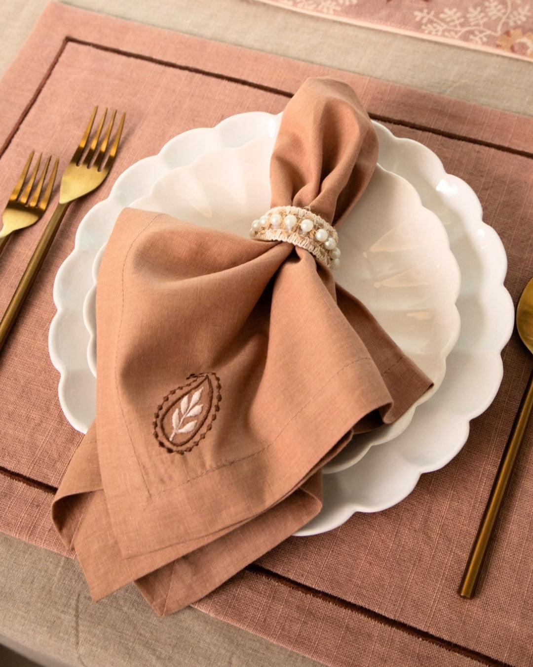 Crimson Paisley Table Napkin