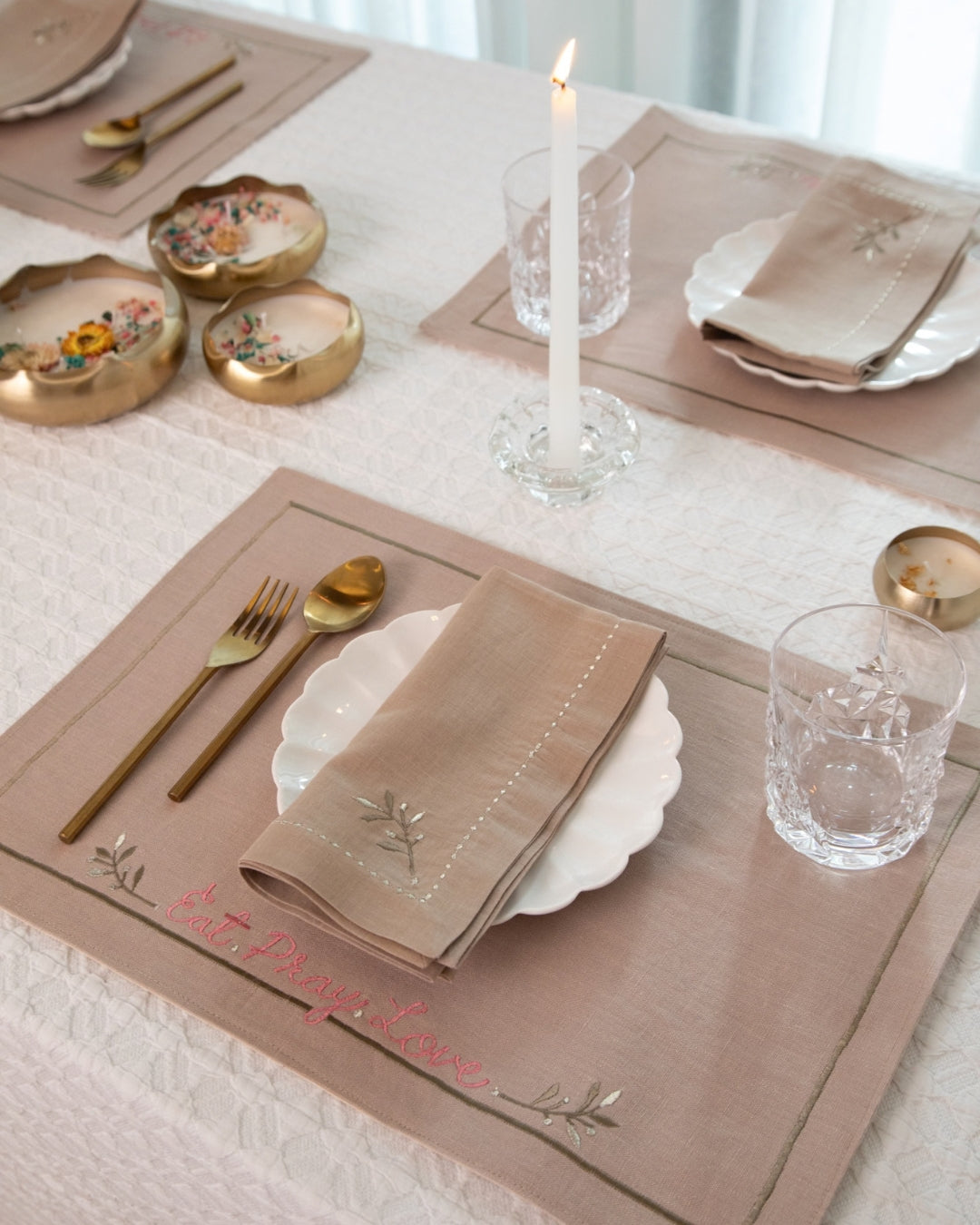 Eat Pray Love Table Linen Set