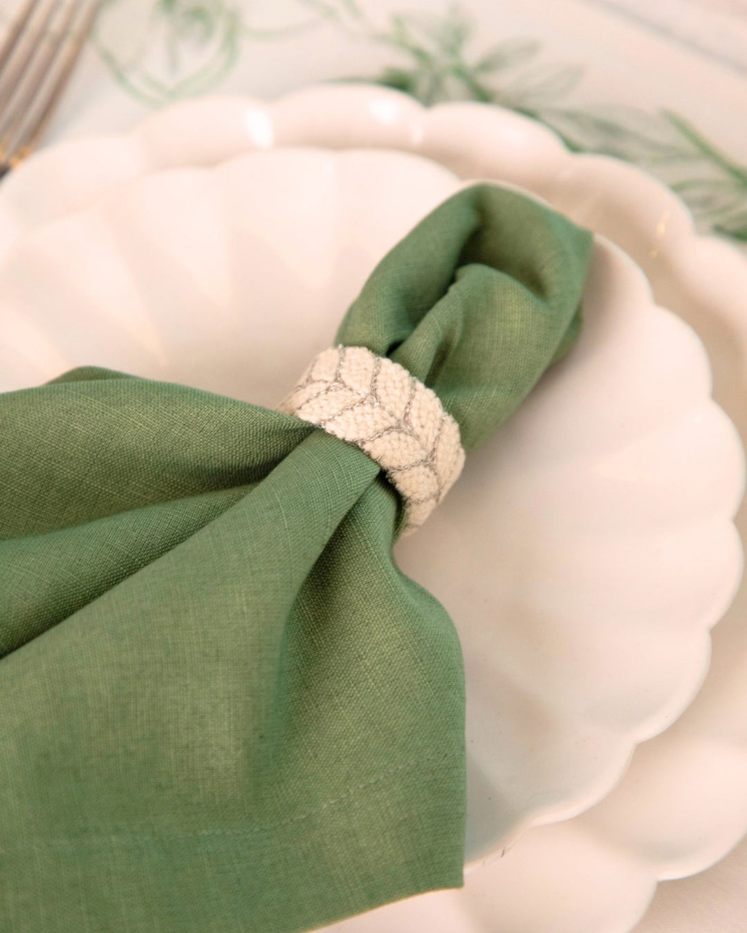 Green Botanical Table Napkin