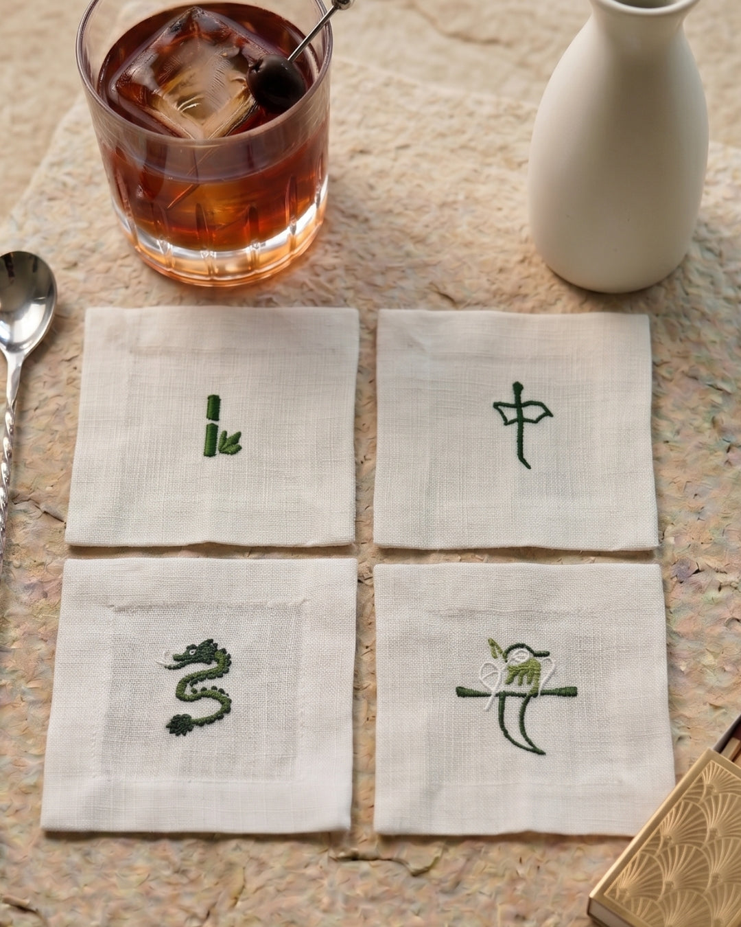 Green Coaster Set