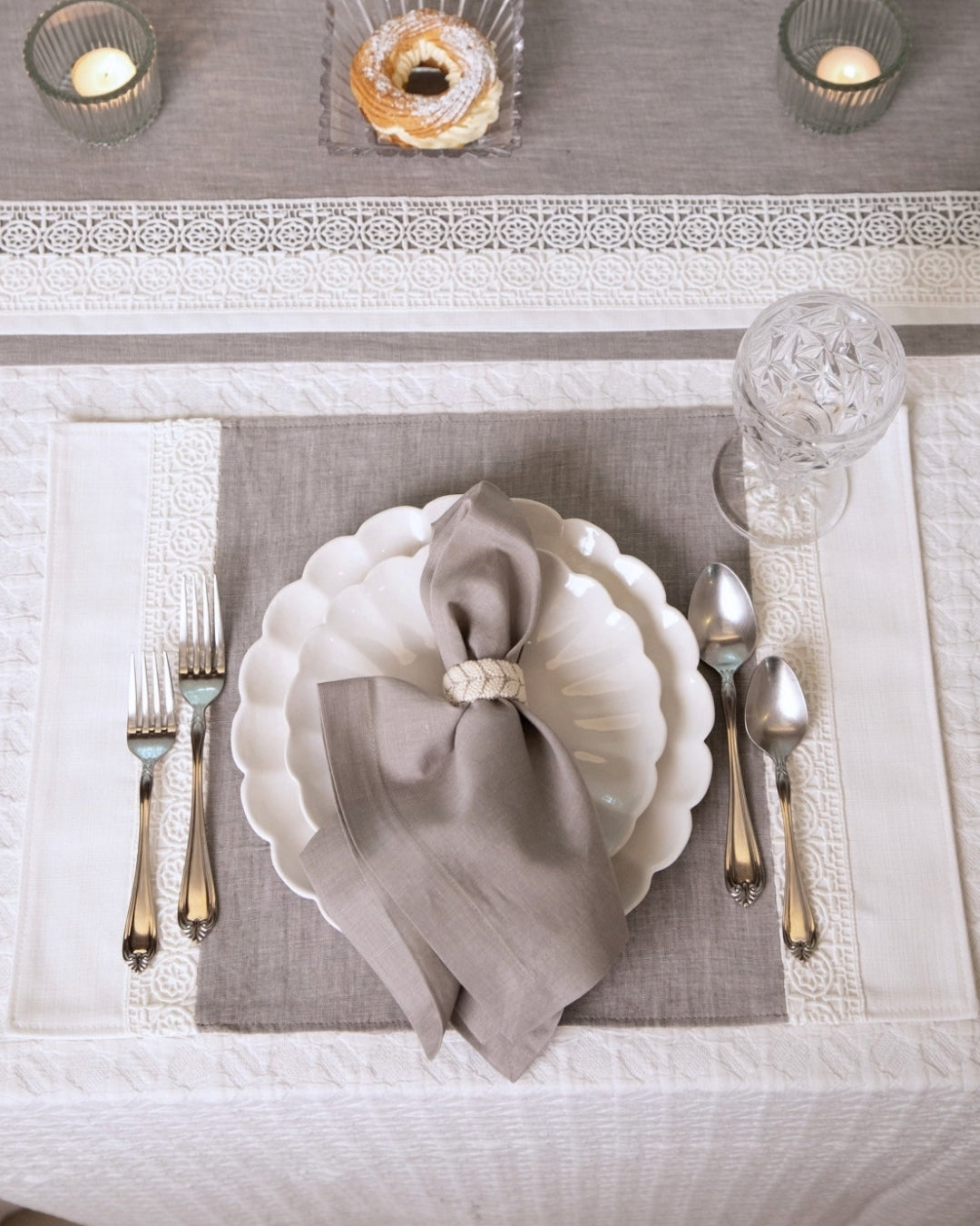 Grey Geometric Table Mat
